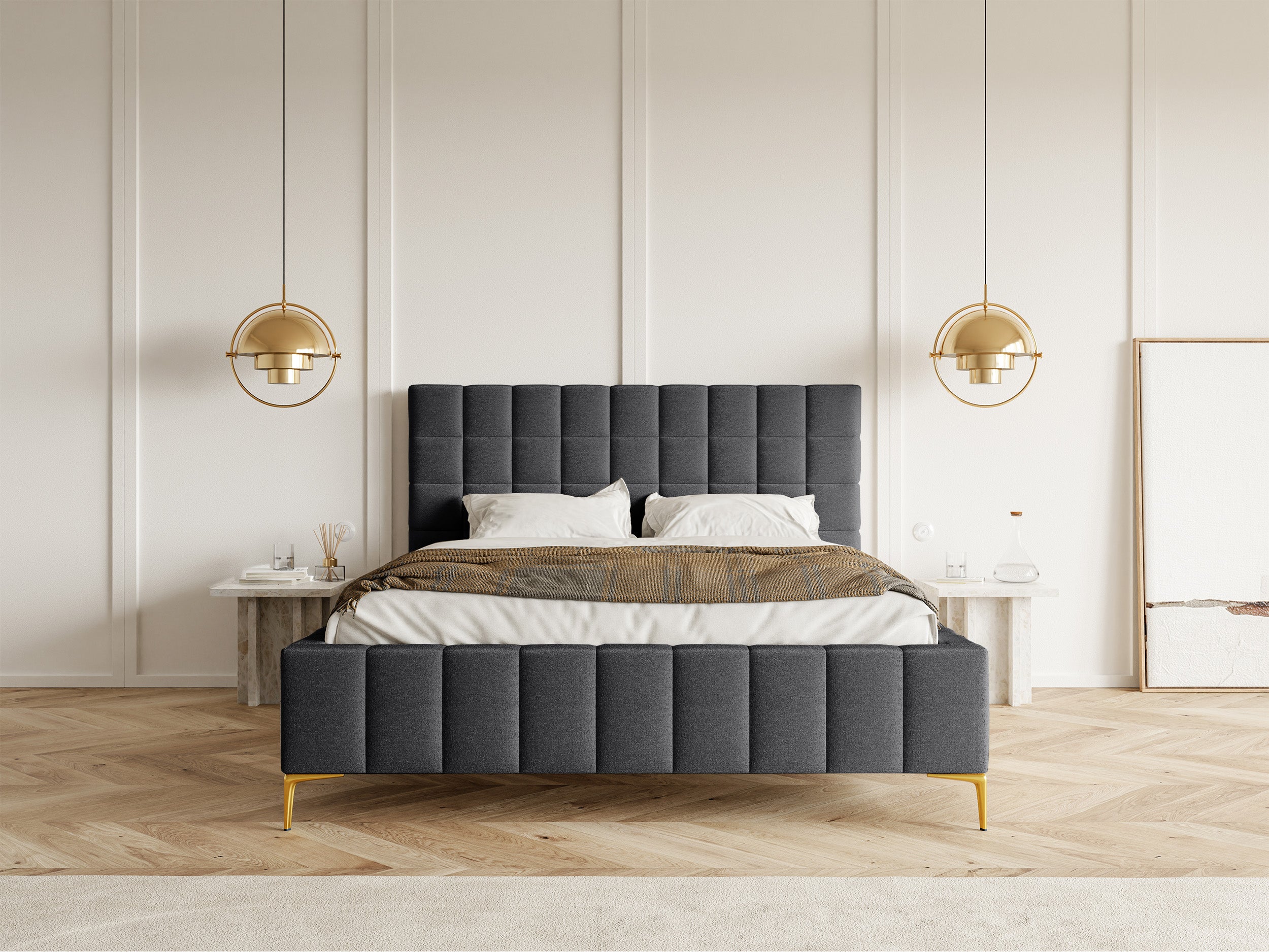 selsey-szejlo-gepolstertes-bett-160x200-cm-mit-stauraum-metallrahmen-dunkelgraue image 2
