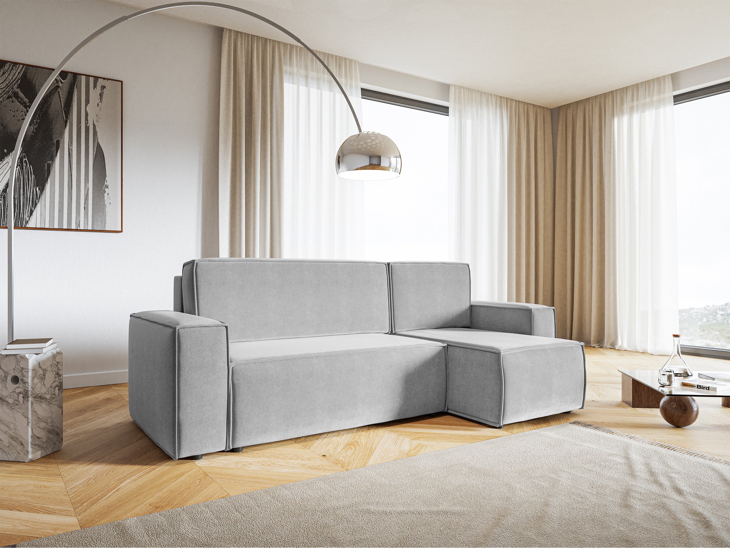selsey-copertino-ecksofa-mit-schlaffunktion-und-stauraum-hellgrauer-samt image 3