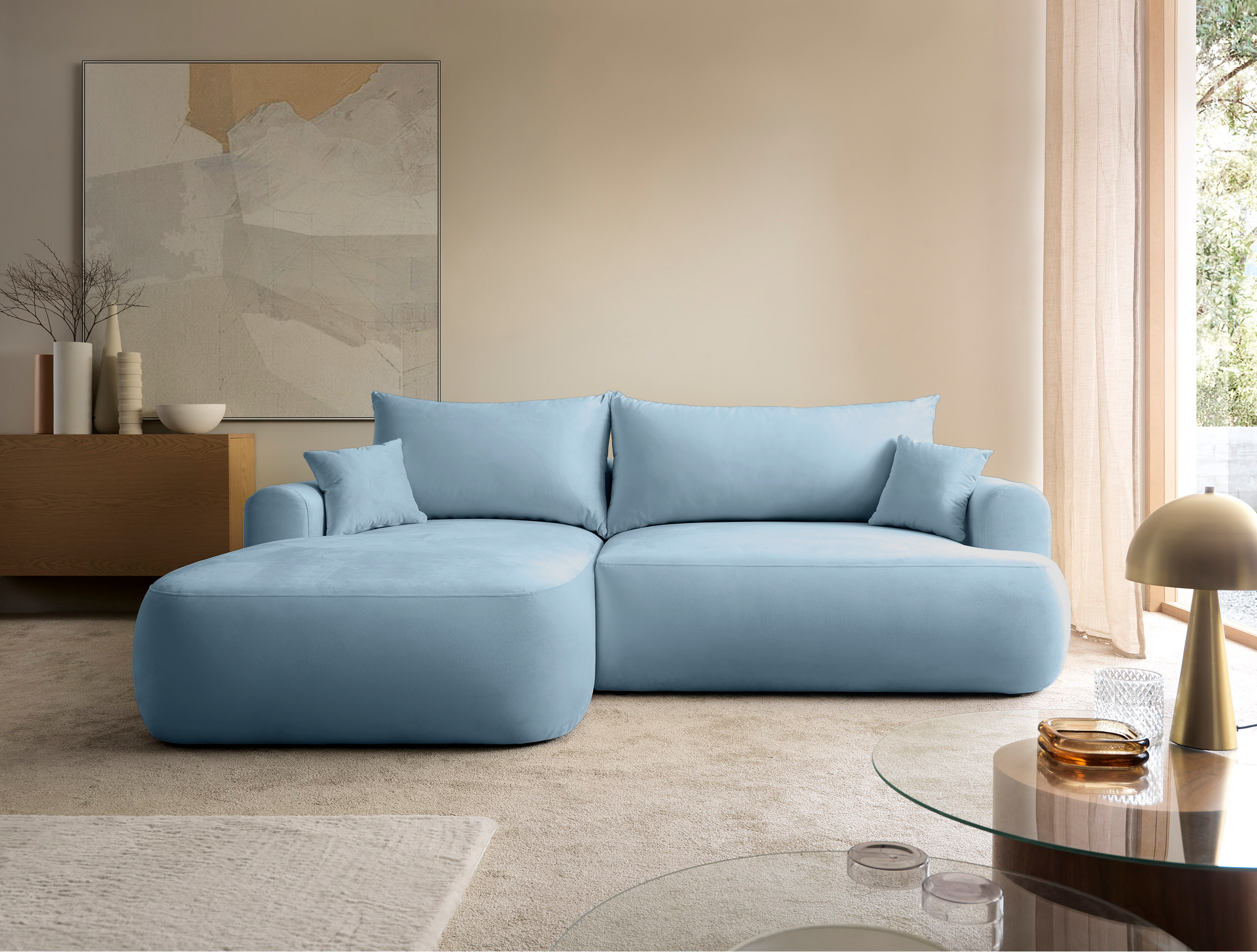 selsey-ovo-ecksofa-mit-schlaffunktion-l-form-links-mit-stauraum-hellblauer-samt image 2