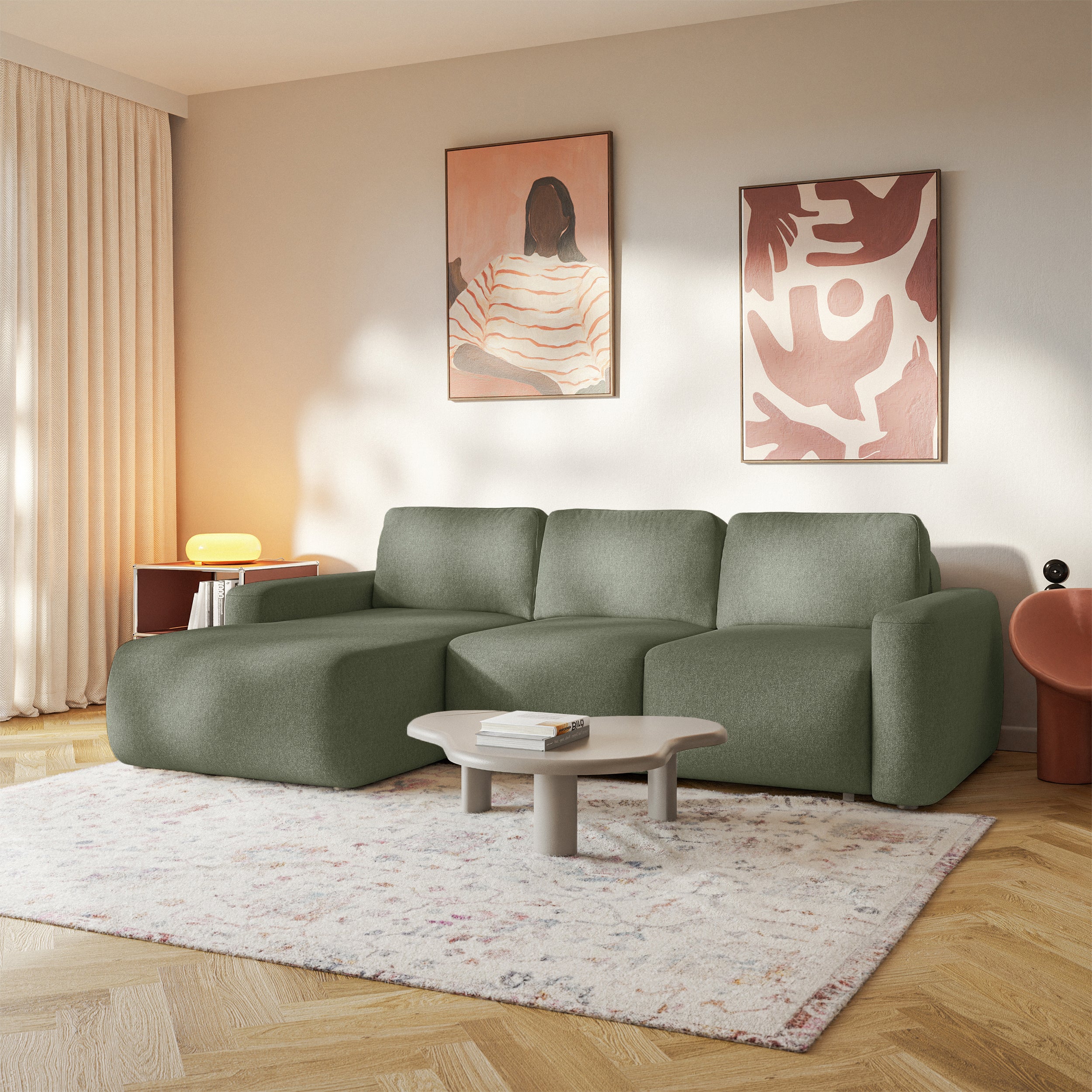 selsey-carnos-mini-ecksofa-links-l-form-olivgr-ner-chenille-mit-schlaffunktion image 5