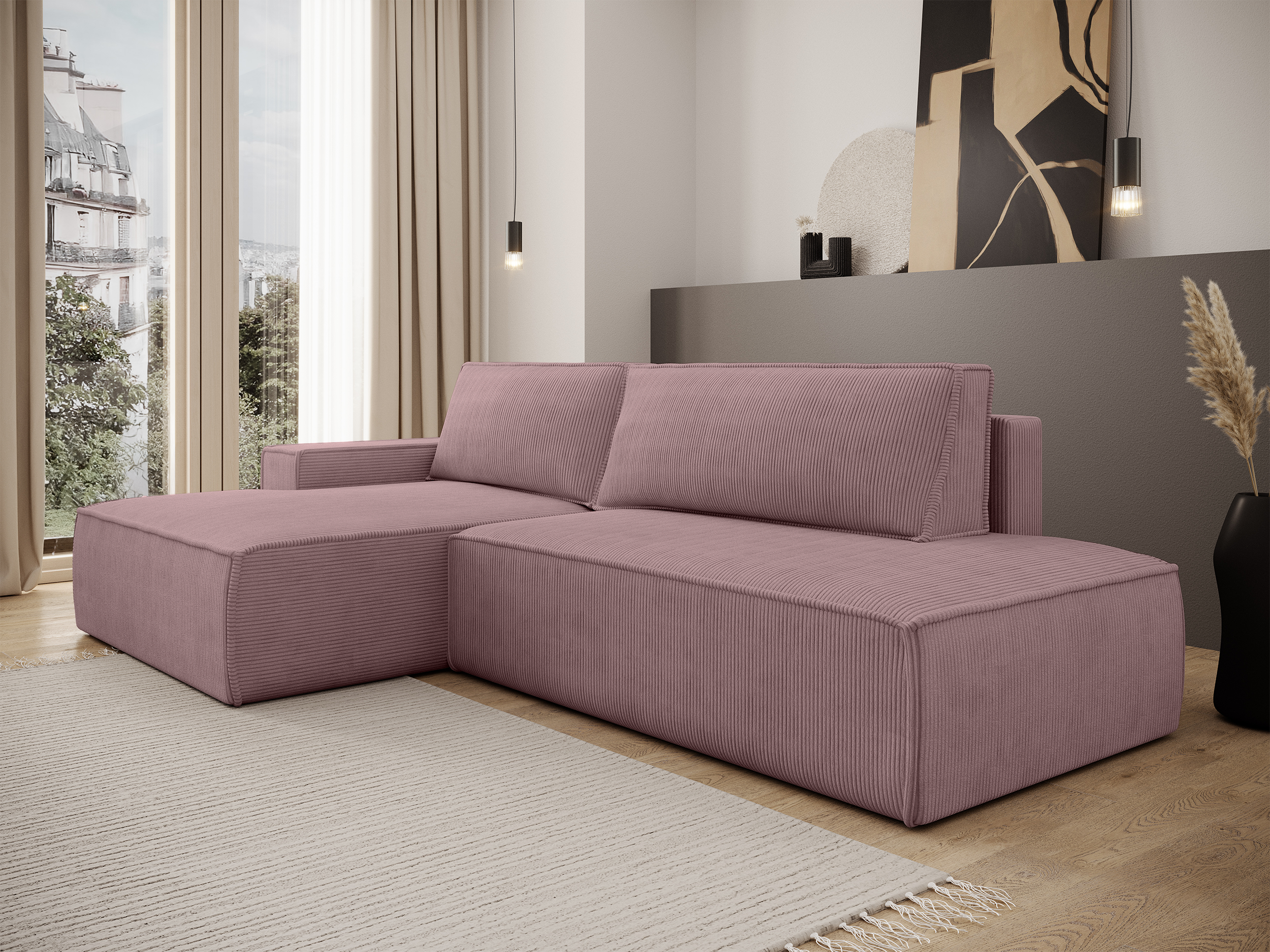 selsey-felicjo-ecksofa-mit-schlaffunktion-l-form-links-flieder-cordstoff-mit-sta image 2