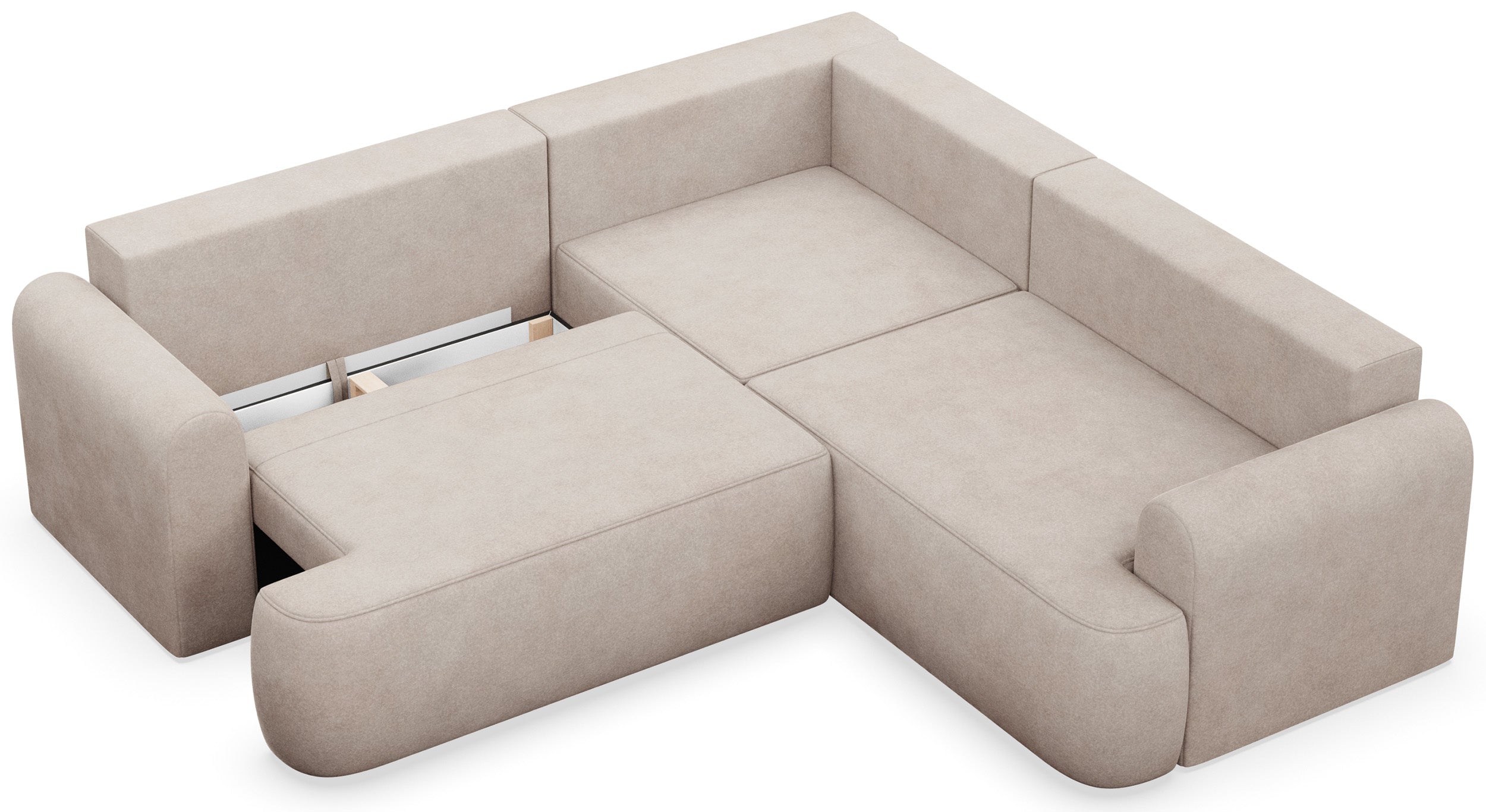 selsey-ovo-ecksofa-mit-schlaffunktion-l-f-rmig-universal-beige-samt-pflegeleicht image 4