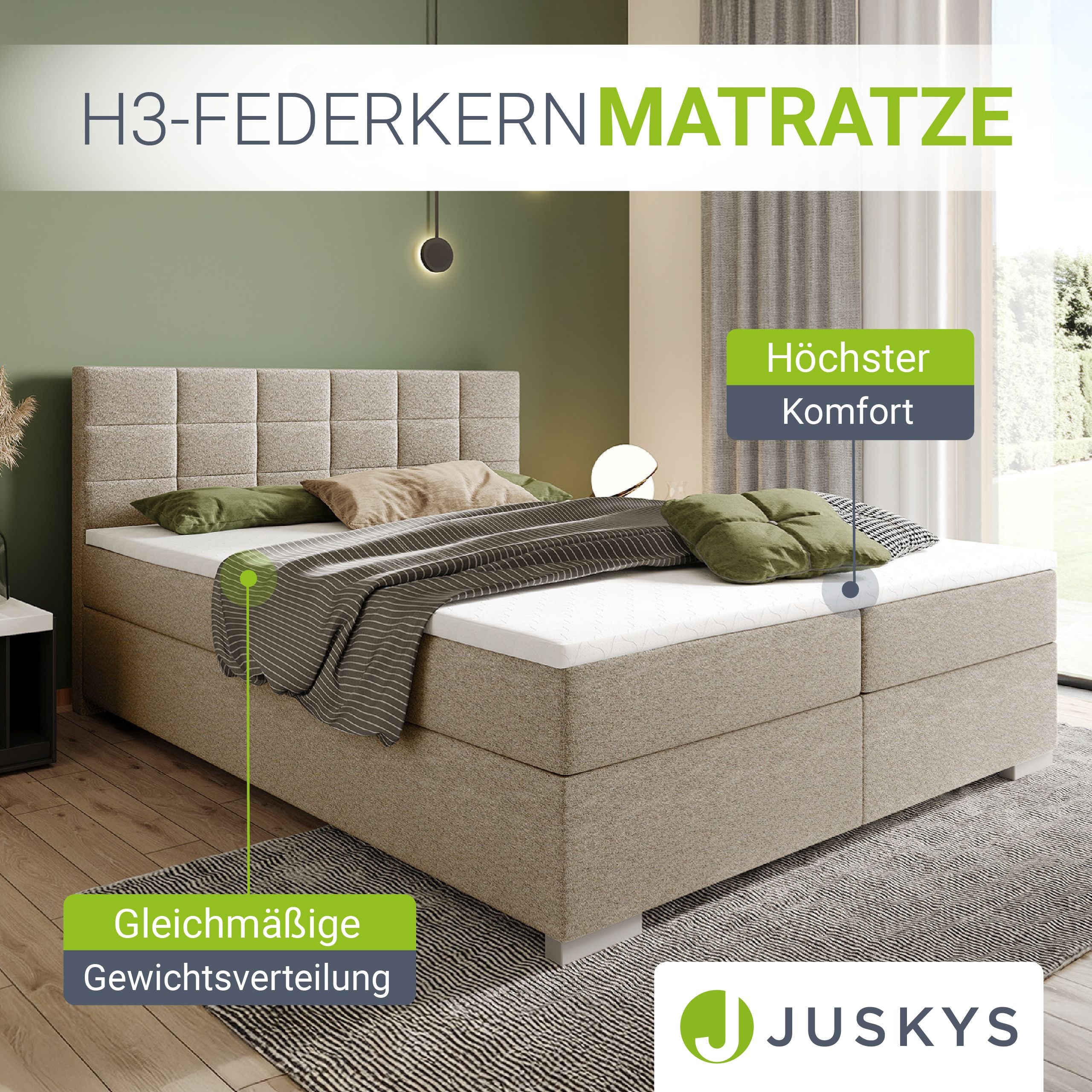 juskys-boxspringbett-seattle-malmo-stoff-mit-topper-und-federkernmatratze image 7
