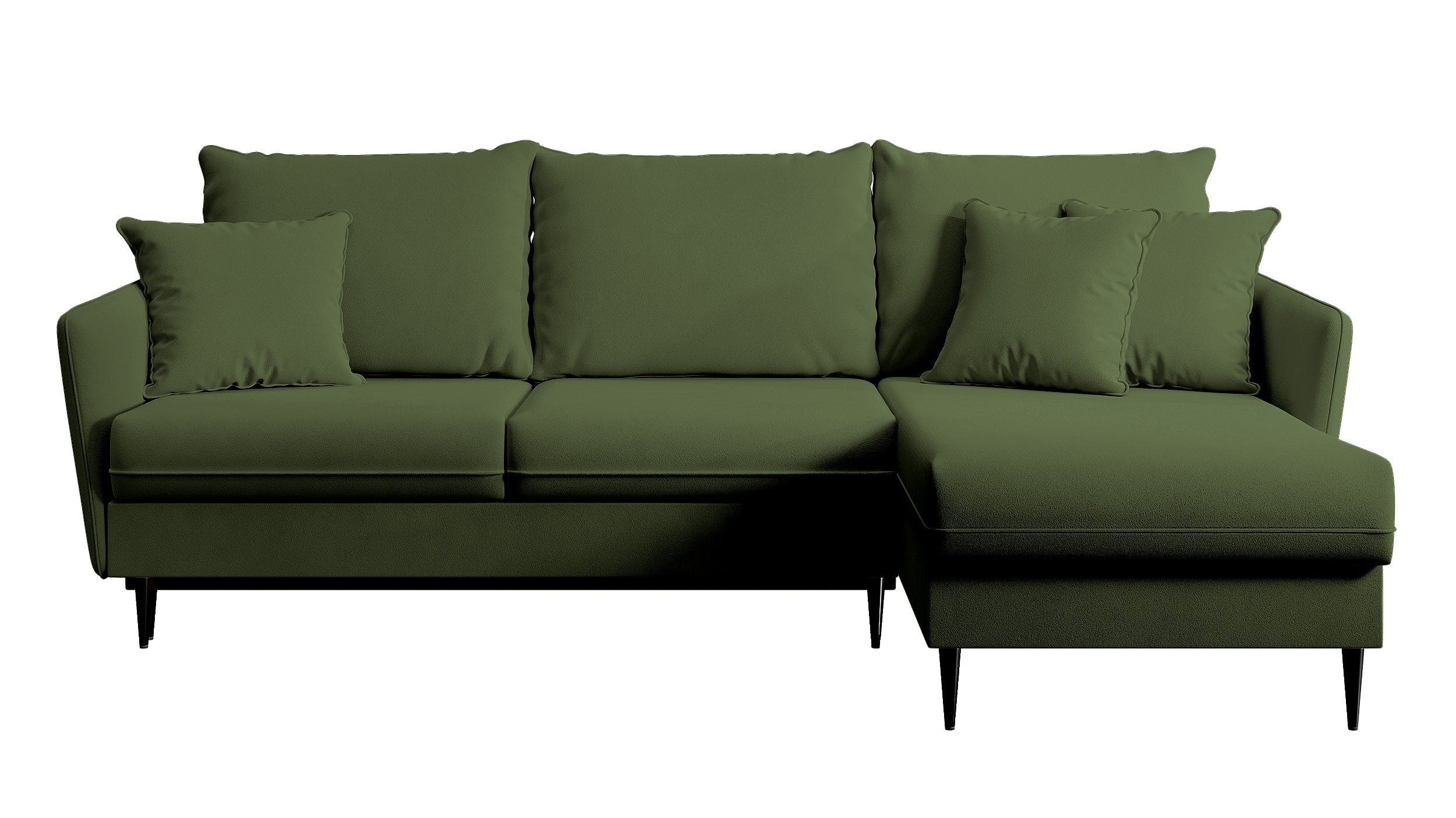 selsey-volio-ecksofa-mit-schlaffunktion-olivgr-ner-wasserabweisender-samt-schwar image 1