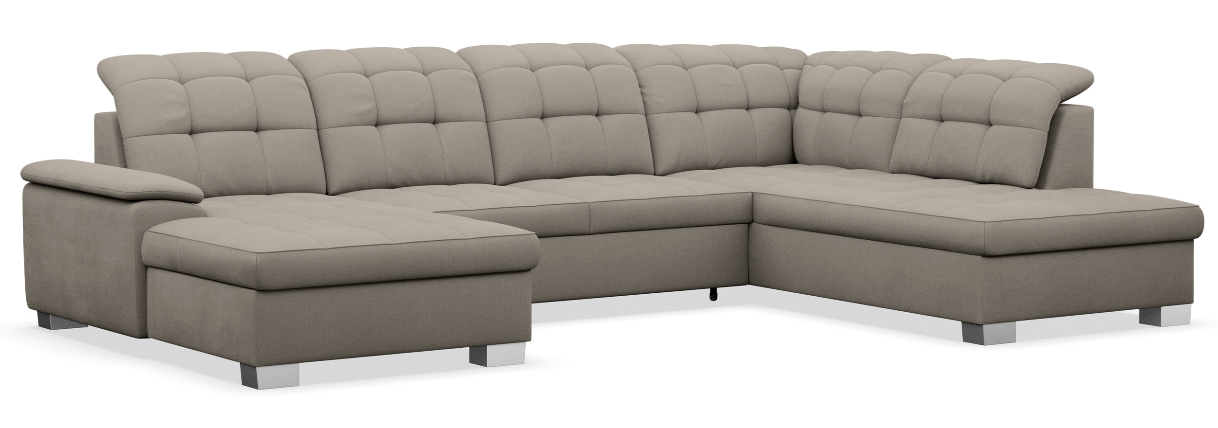 selsey-jamaal-ecksofa-u-f-rmig-links-mit-schlaffunktion-und-stauraum-grau-beige image 4