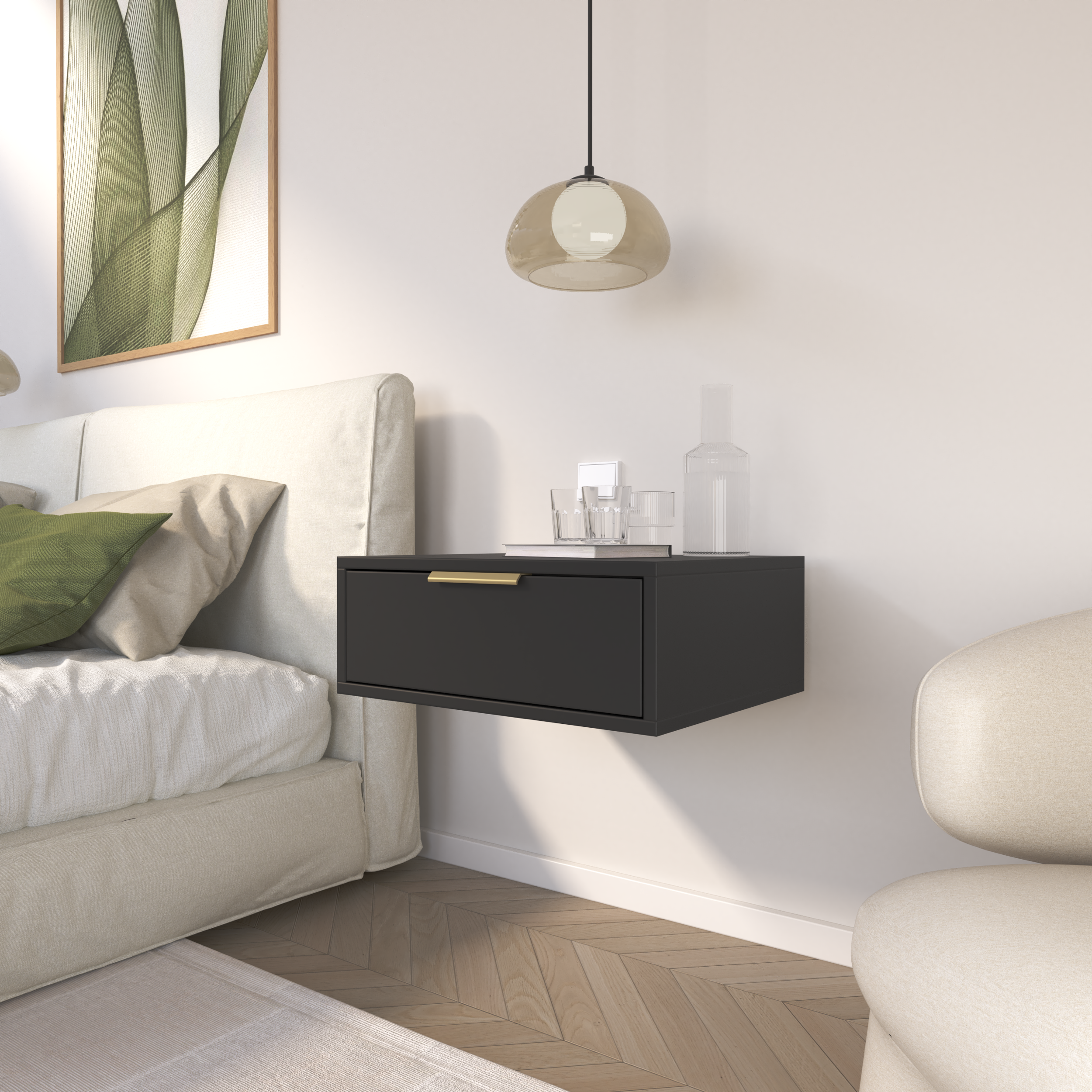 selsey-vena-h-ngender-nachttisch-50-cm-mit-schublade-schwarz image 4