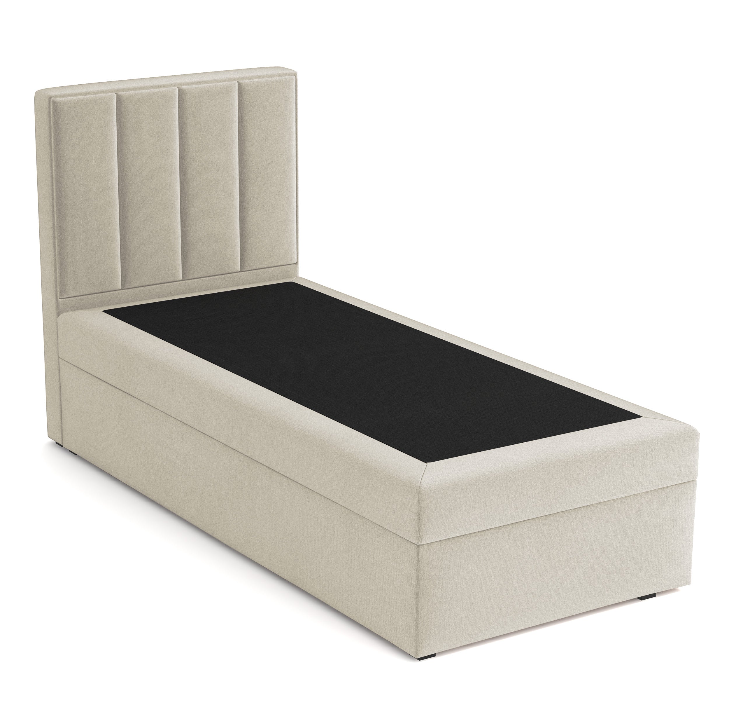 selsey-rinus-kontinentales-bett-90x200-cm-links-mit-stauraum-grau-beiger-velours image 1