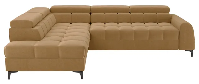 selsey-arellio-ecksofa-mit-schlaffunktion-l-form-links-mit-bettkasten-senfgelber image 1