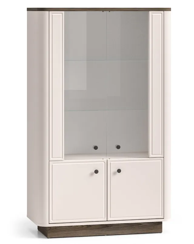 selsey-vilavio-niedriger-vitrinenschrank-mit-4-t-ren-und-beleuchtung-92-cm-kasch image 1
