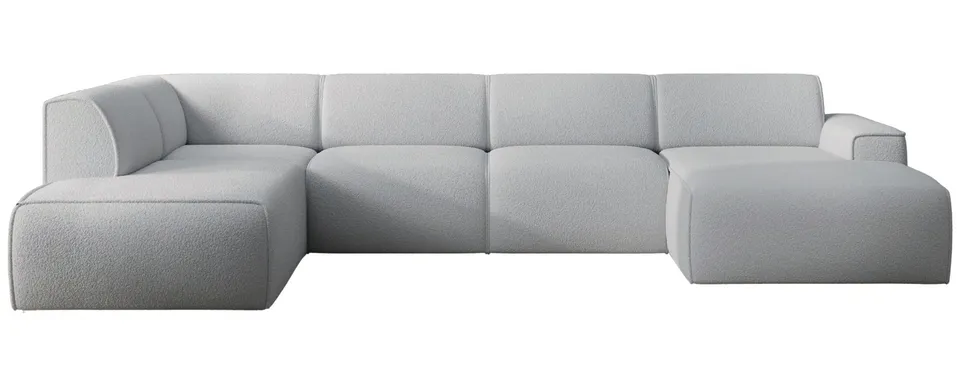 selsey-bouvi-ecksofa-u-f-rmig-linksseitig-hellgrauer-boucl-stoff image 1