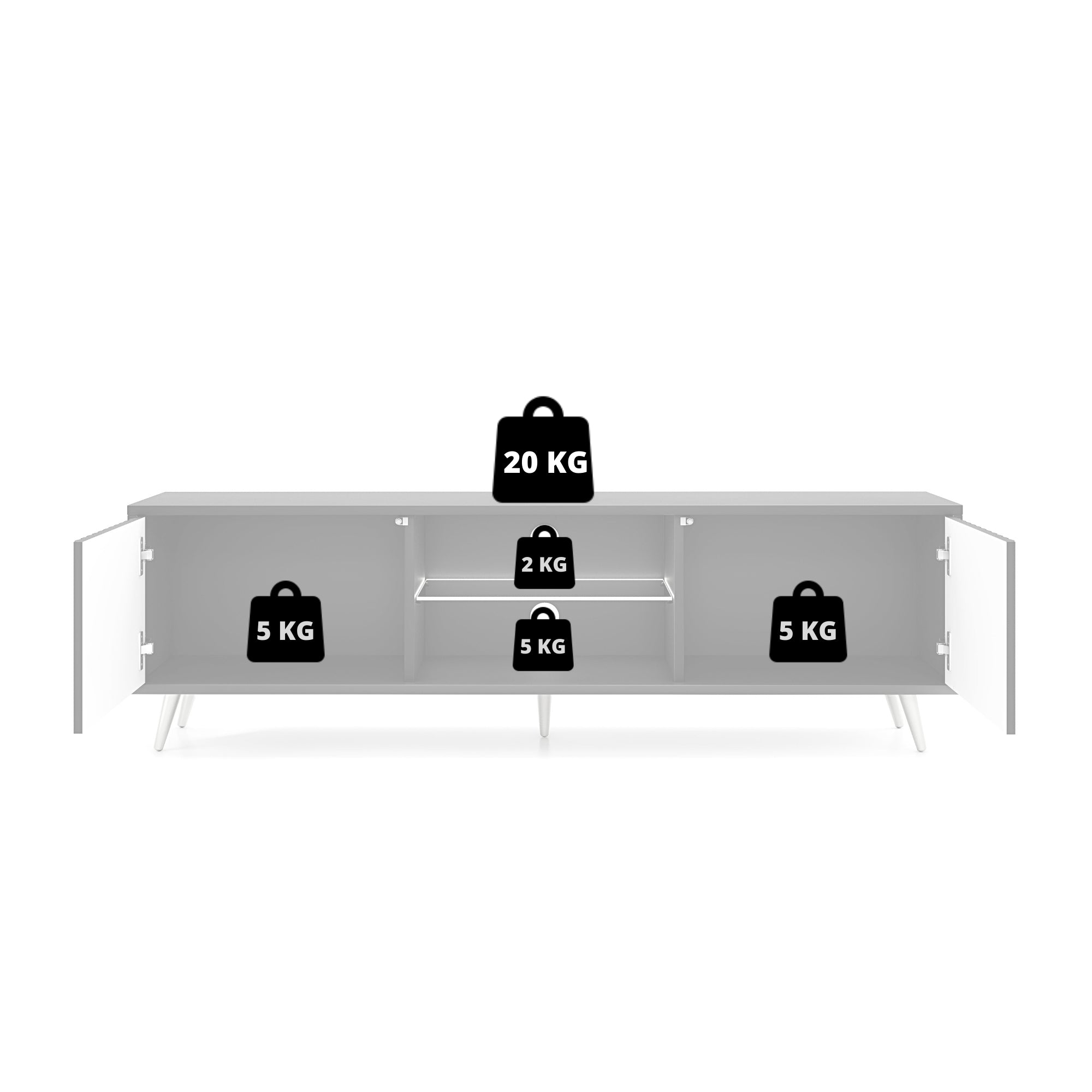 selsey-bello-tv-schrank-135-cm-schwarz-wotan-eiche-mit-lamellenfront-und-led image 6