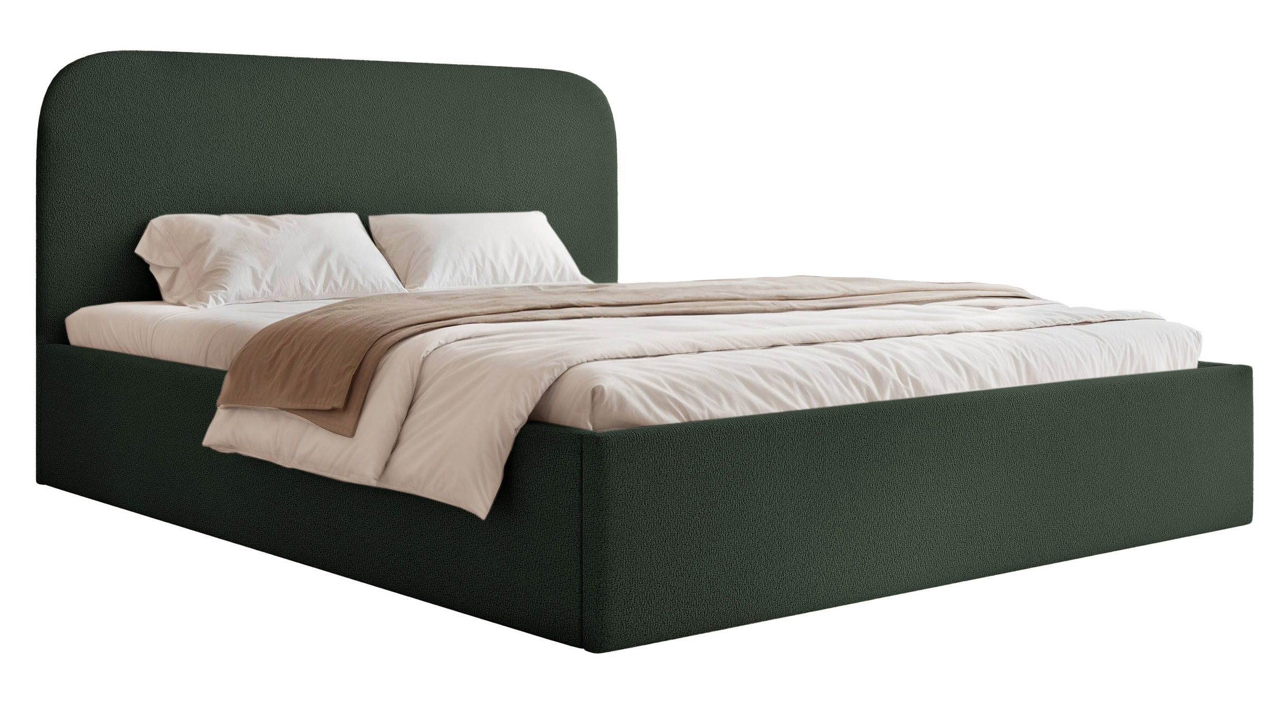 selsey-sonvivo-polsterbett-160x200-cm-mit-bettkasten-dunkelgr-ner-chenille-stoff image 1