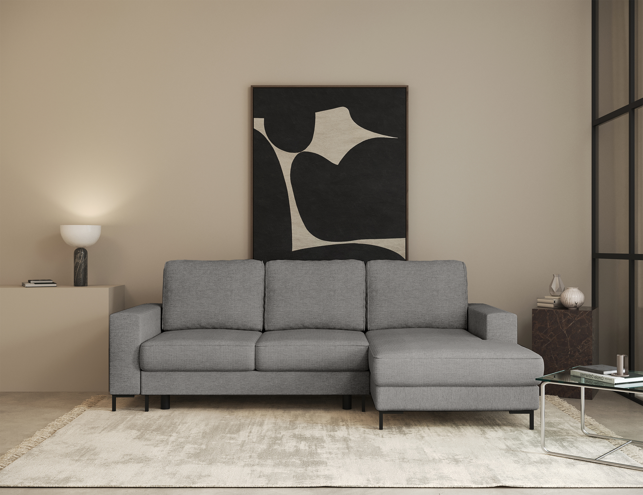 selsey-mokpeo-ecksofa-mit-schlaffunktion-rechts-chenille-grau image 3
