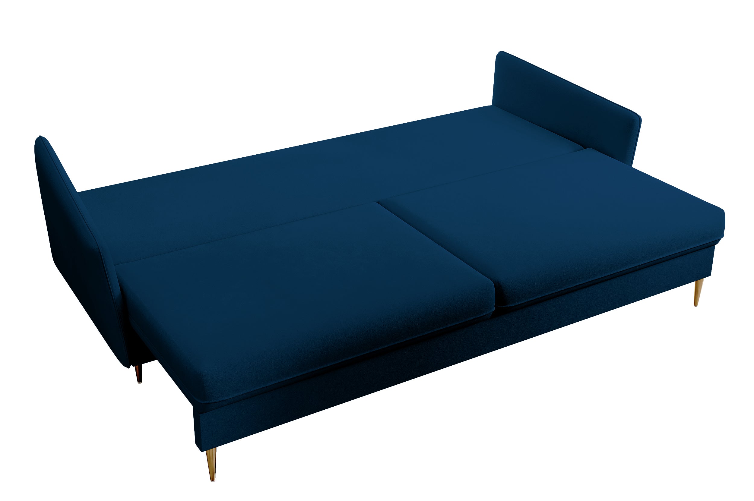 selsey-volio-3-sitzer-schlafsofa-samtvelours-marineblau-wasserabweisend-goldbein image 7