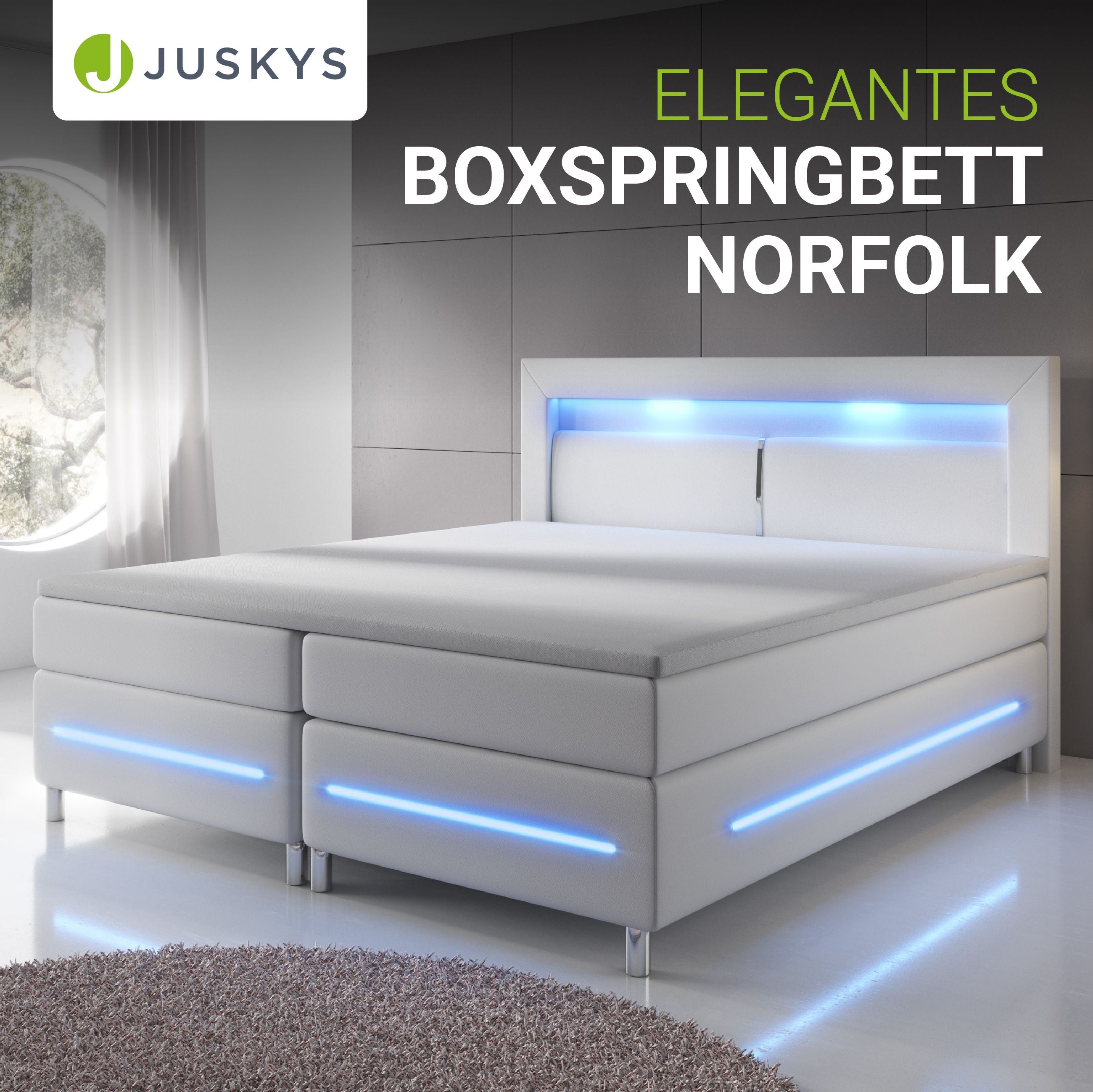 juskys-boxspringbett-norfolk-140x200-cm-kunstleder-wei image 2