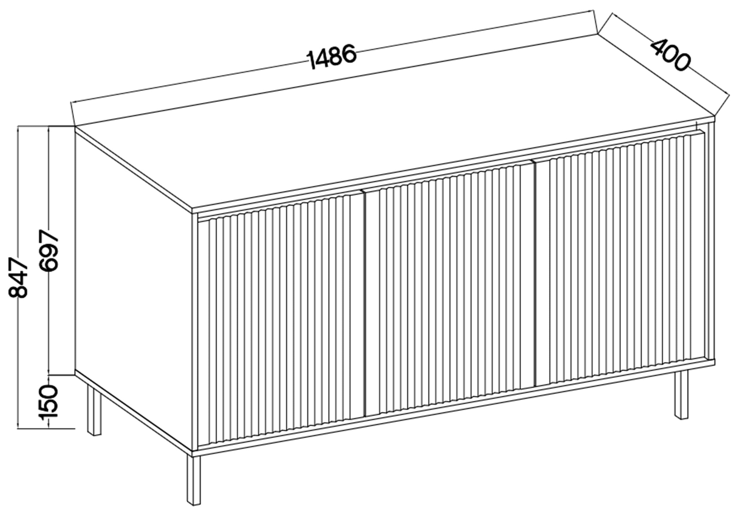 selsey-osaka-dreht-r-kommode-149-cm-eiche-evoke-mit-geriffelten-fronten-schwarze image 8