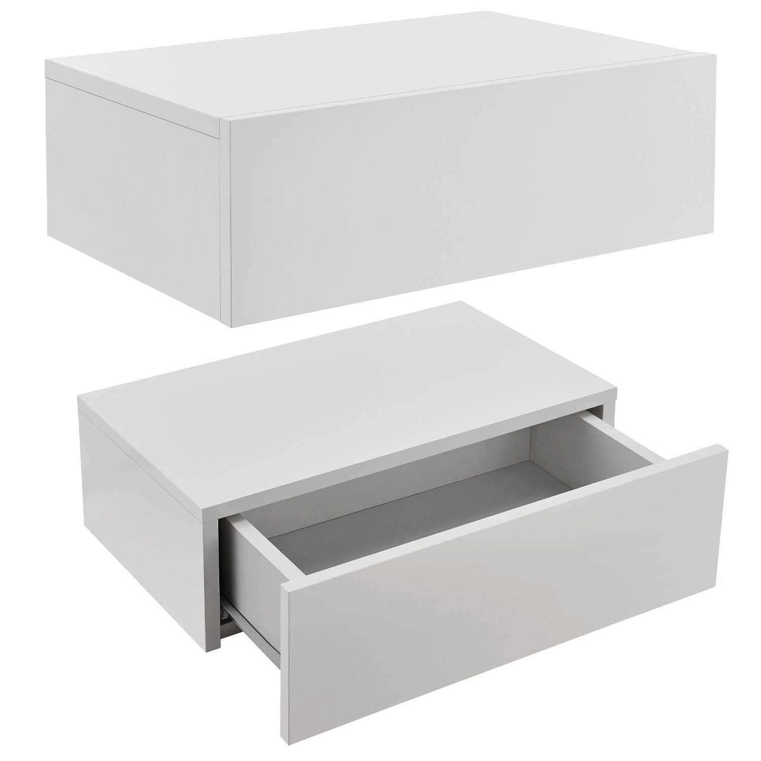 juskys-2er-set-nachttisch-h-ngend-46x30x15-cm-schweberegal-mit-schublade-wei image 1