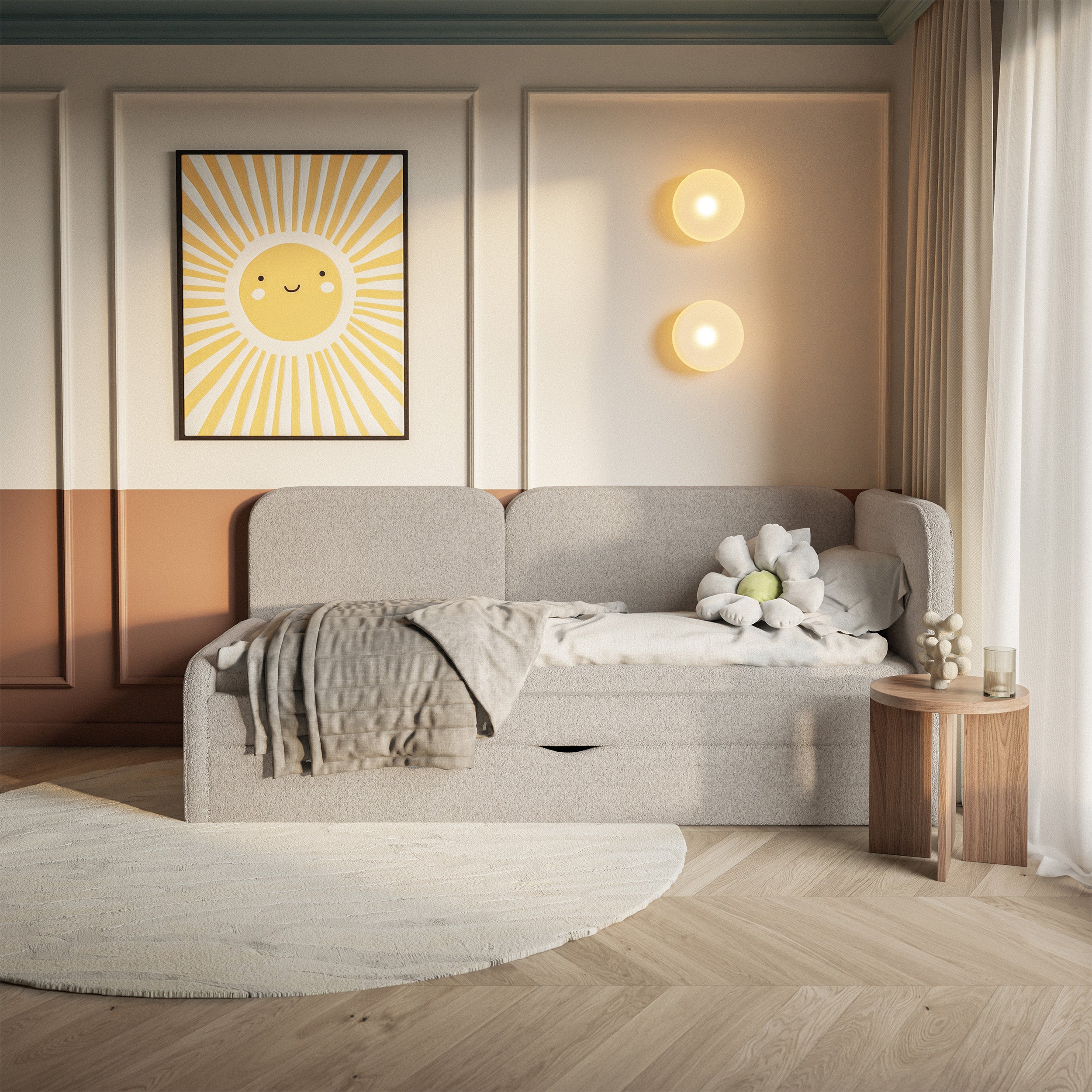 selsey-cuddy-jugendbett-90x200-cm-rechts-mit-matratze-und-stauraum-beige-pl-sch- image 3
