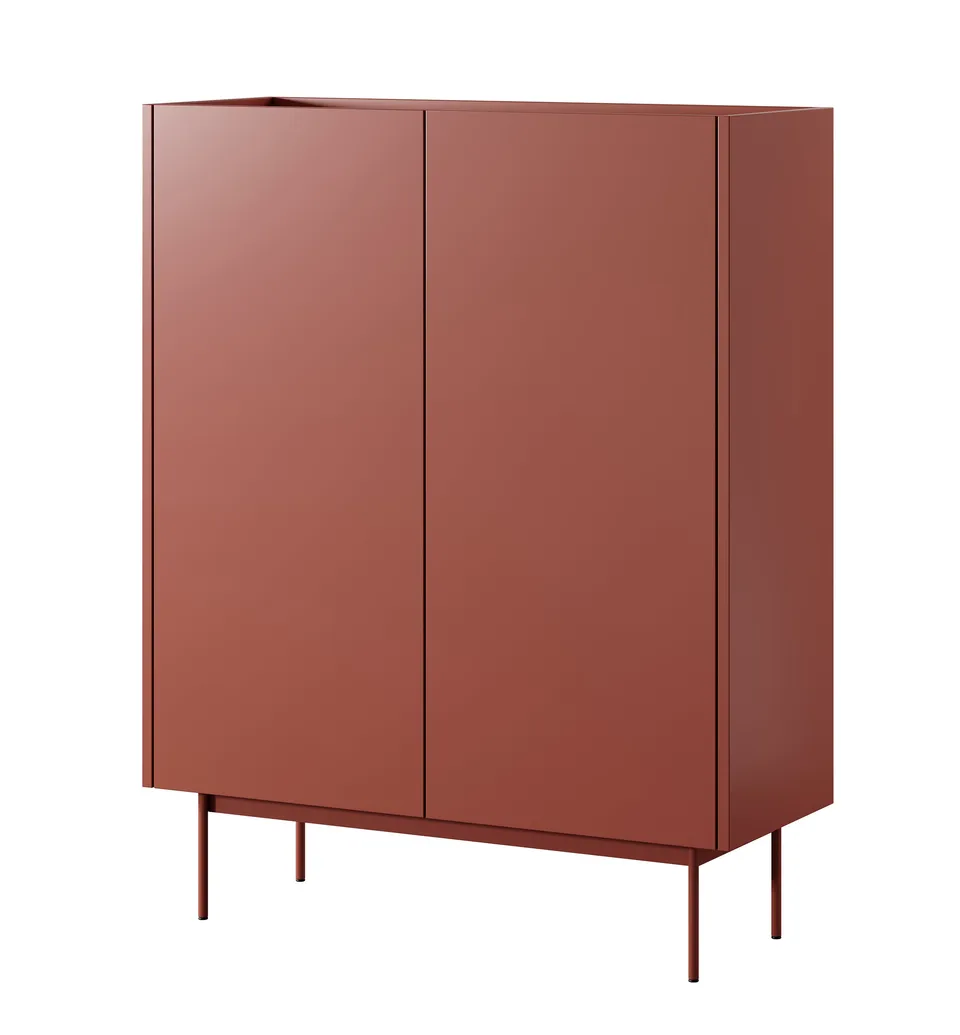 selsey-brickki-color-hohe-kommode-97-cm-zweit-rig-ziegelrot-eiche-linea image 1