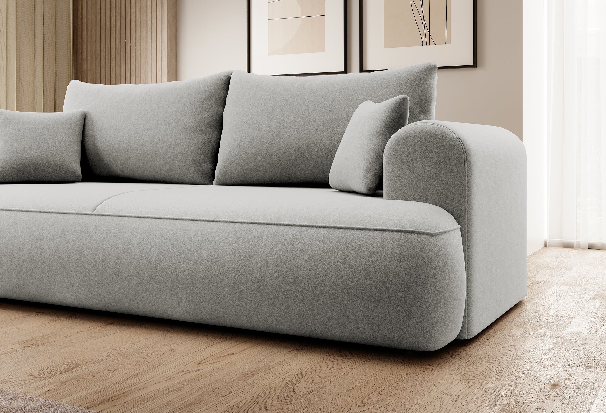 selsey-ovo-dreisitziges-schlafsofa-ausklappbar-mit-stauraum-grauer-samt image 3