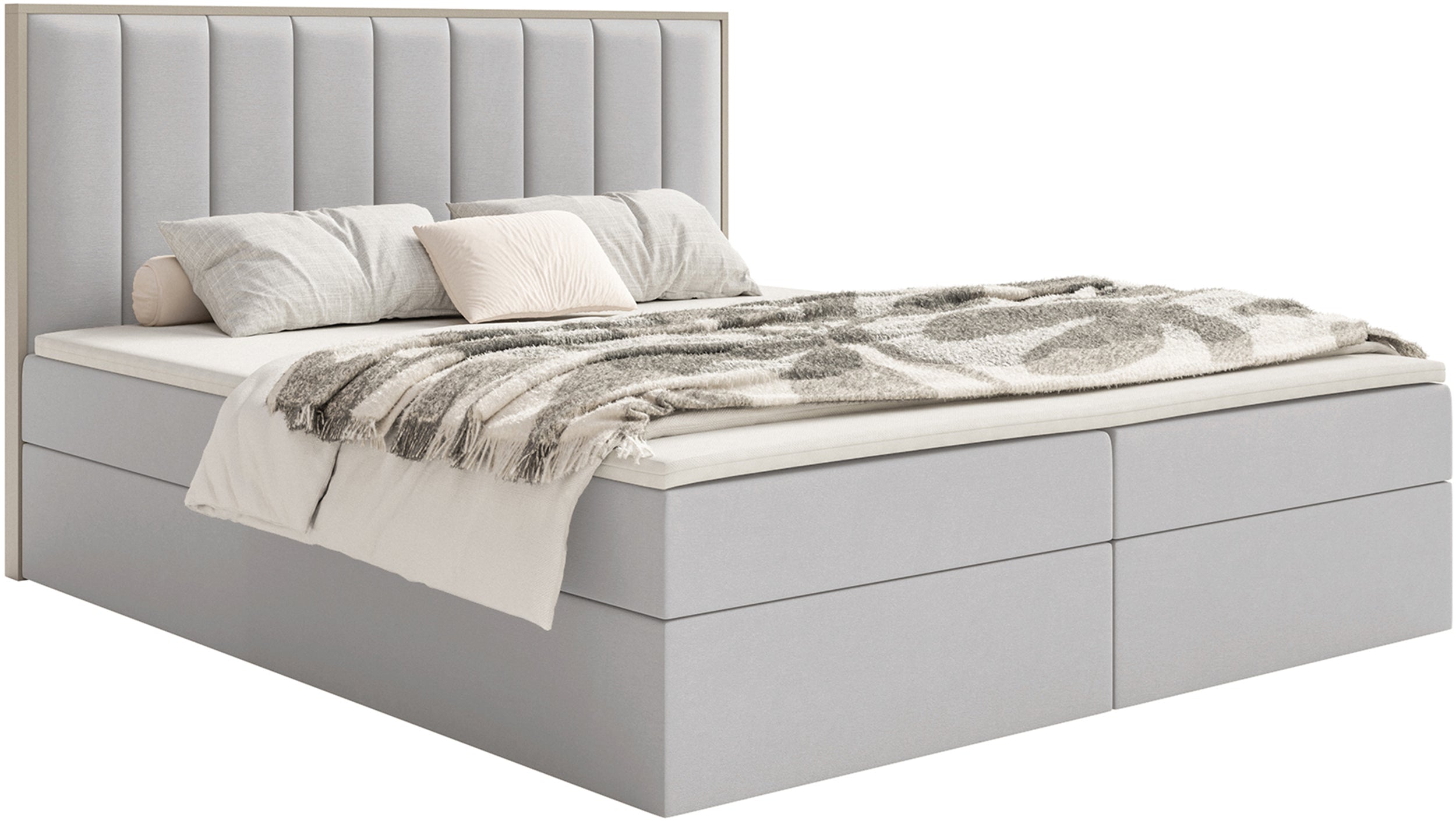 selsey-togents-kontinentalbett-140x200-cm-mit-stauraum-und-topper-hellgrau-velou image 1