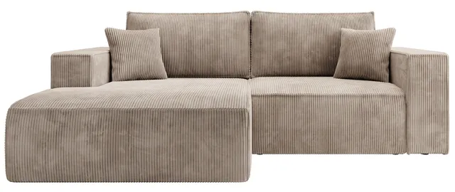 selsey-farese-mini-ecksofa-mit-schlaffunktion-l-links-mit-stauraum-beiger-cord image 1