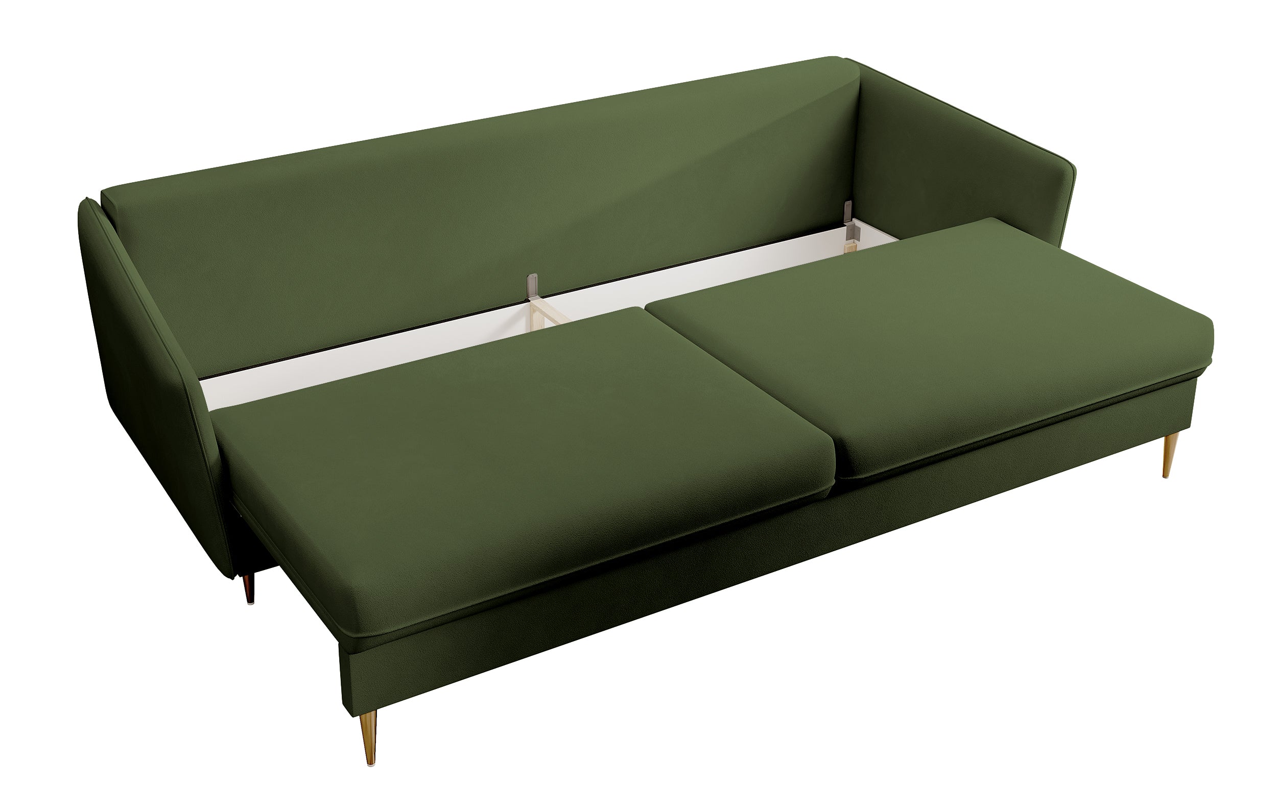selsey-volio-dreisitziges-schlafsofa-olivgr-ner-samt-ausklappbar-wasserabweisend image 8