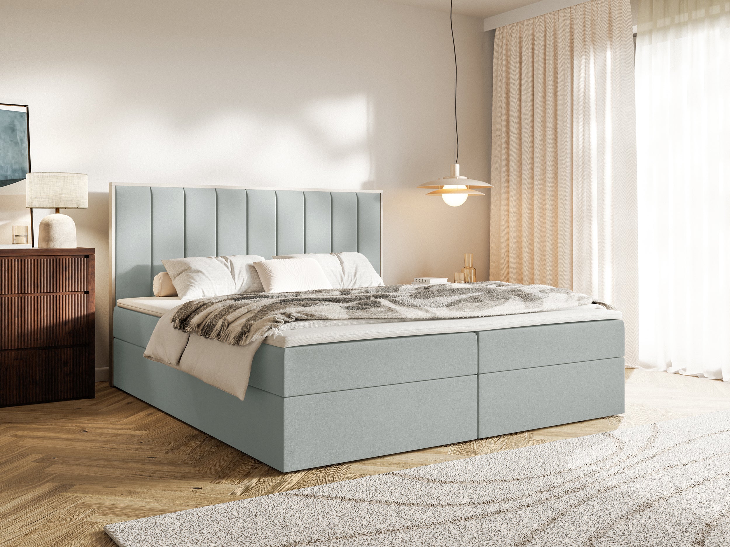 selsey-togents-kontinentalbett-140x200-cm-mit-stauraum-und-topper-salbeigr-ner-v image 2
