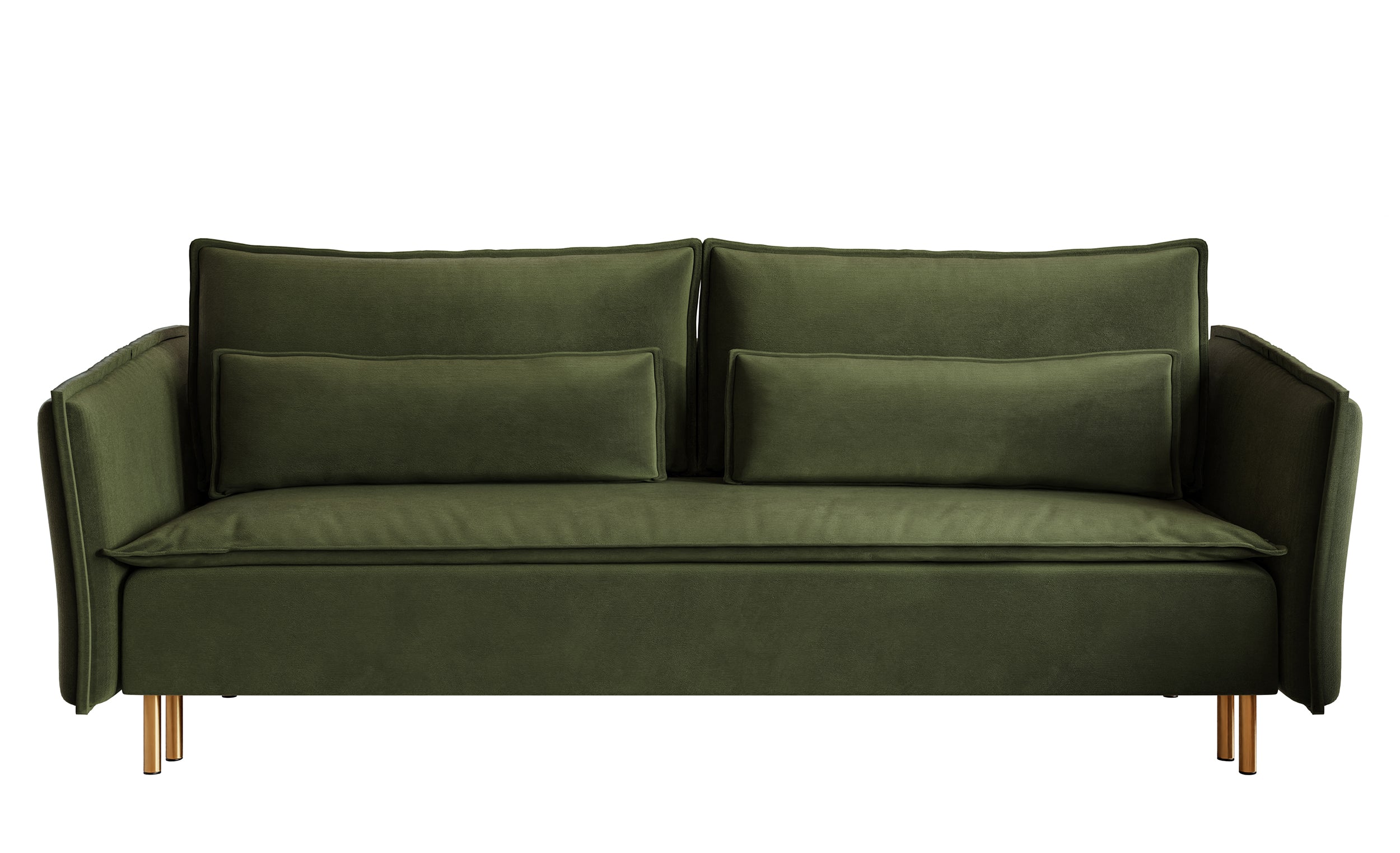 selsey-ummo-3-sitzer-sofa-ausklappbar-olivgr-n-hydrophober-samt-mit-stauraum-gol image 1