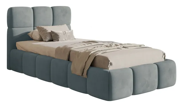 selsey-cloudy-polsterbett-90x200-cm-grauer-velours-wasserabweisend image 1