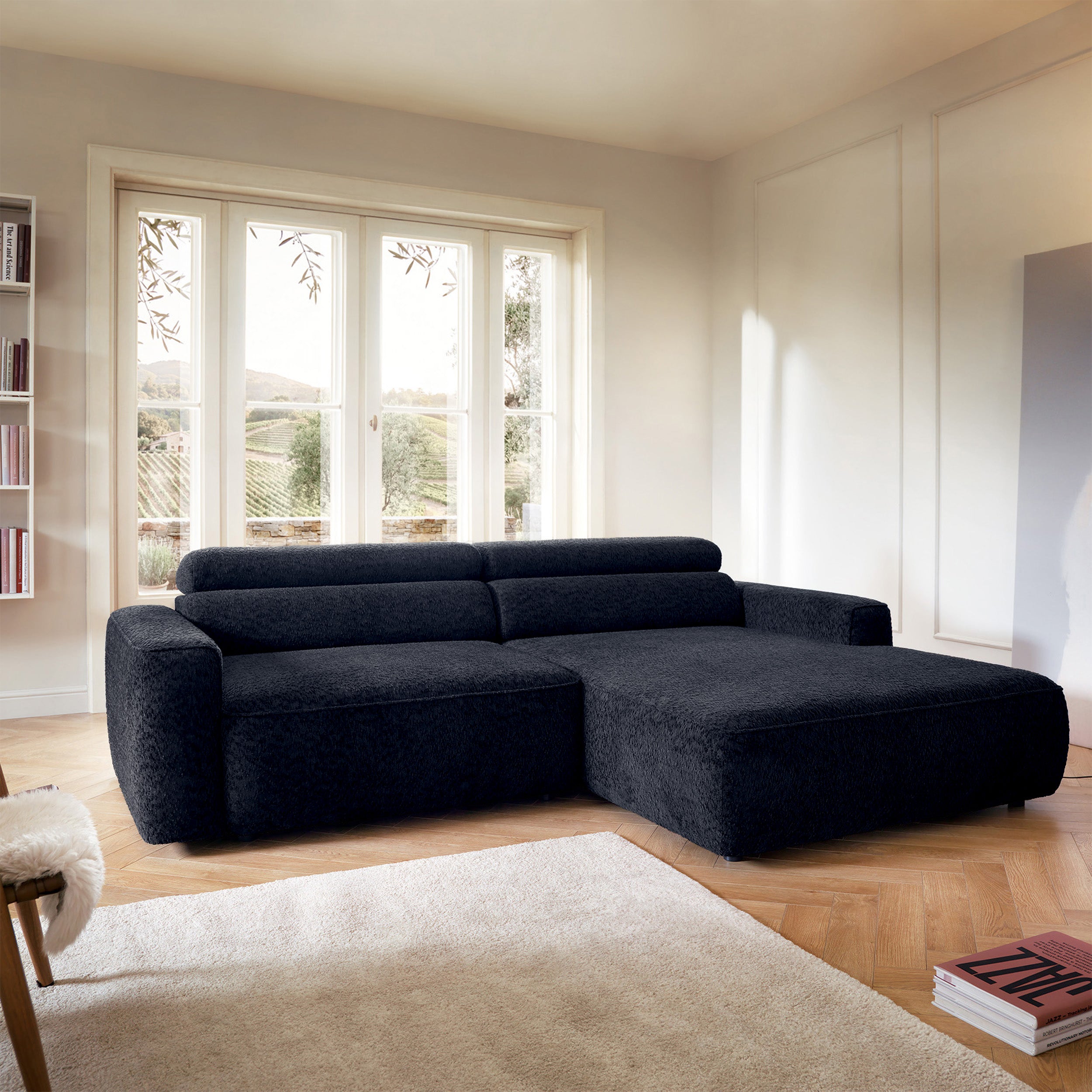 selsey-fando-ecksofa-l-form-rechts-mit-elektrisch-ausziehbarer-sitzfl-che-chenil image 2