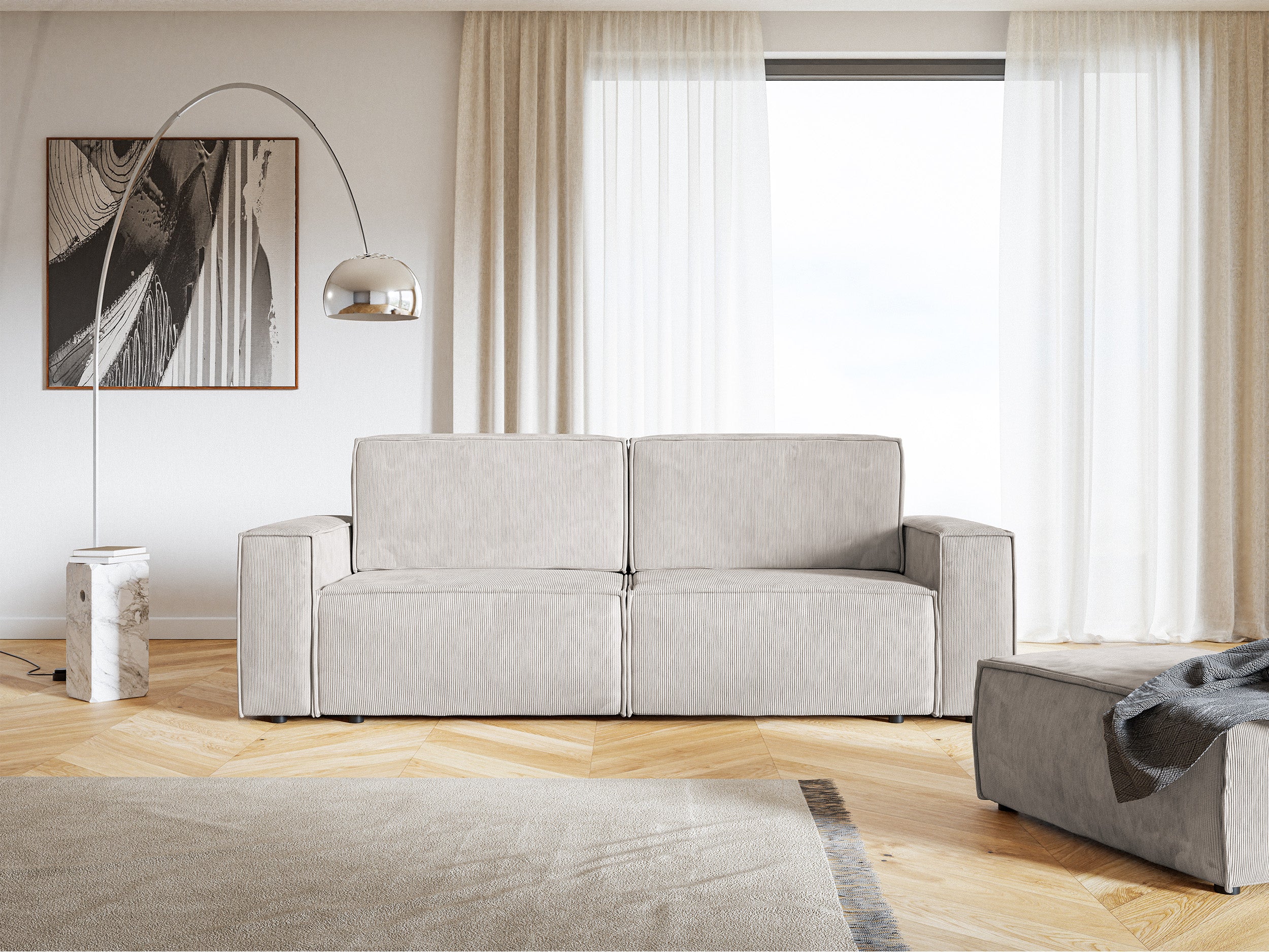selsey-copertino-dreisitziges-ausklappbares-schlafsofa-sand-cordstoff image 2