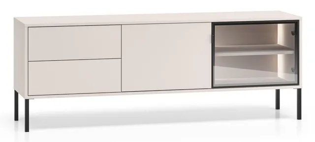selsey-barnee-tv-kommode-160-cm-zweit-rig-mit-schubladen-und-led-beleuchtung-kas image 1