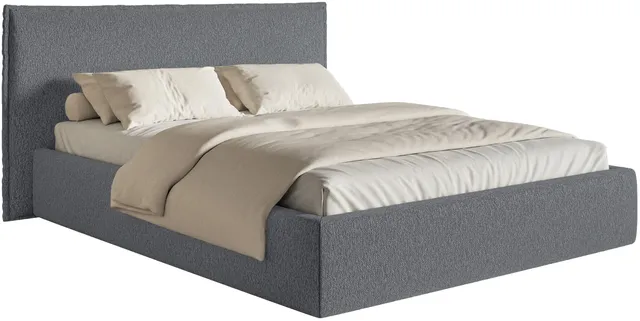 selsey-softie-gepolstertes-bett-180x200-cm-graphit-chenille-mit-stauraum-und-met image 1