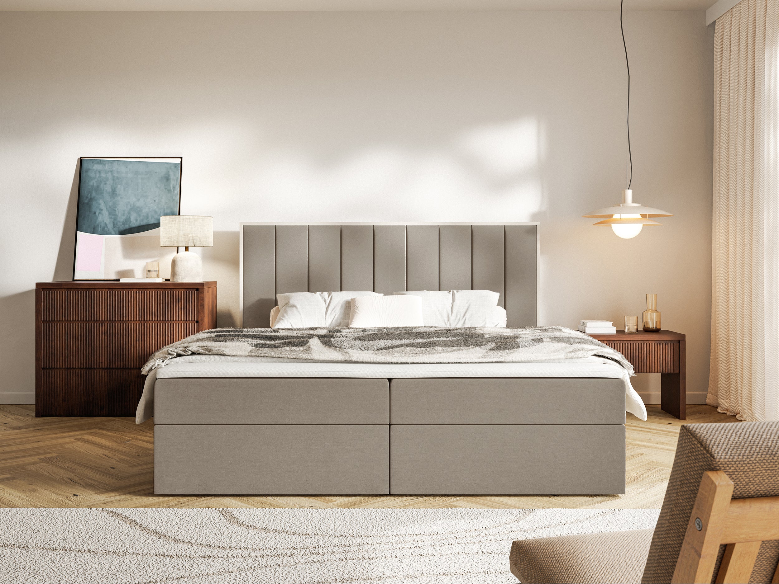 selsey-togents-kontinentalbett-140x200-cm-mit-stauraum-und-topper-braun-hydropho image 3