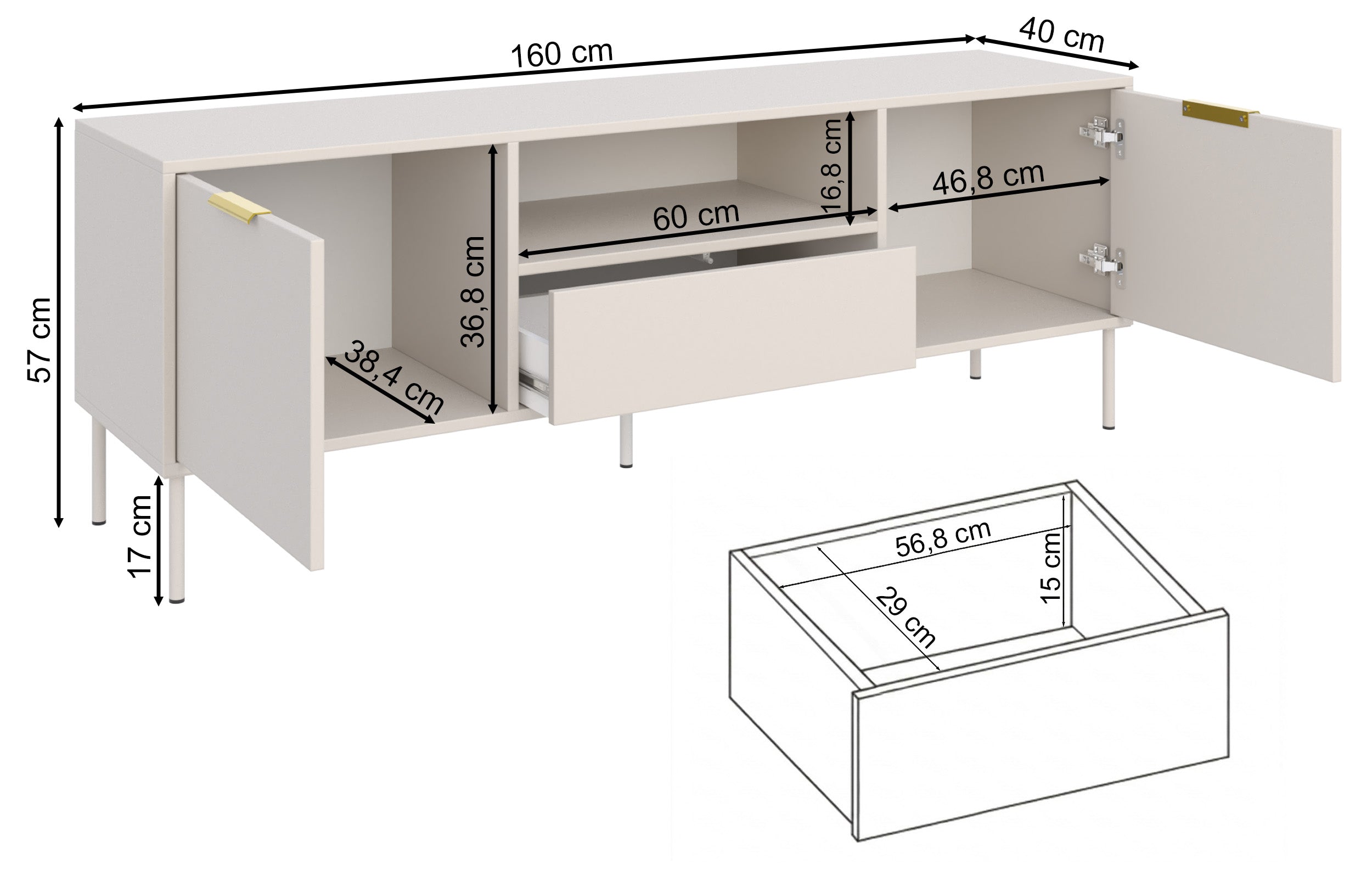 selsey-vena-tv-schrank-160-cm-kaschmir-mit-2-t-ren-schublade-nische image 6
