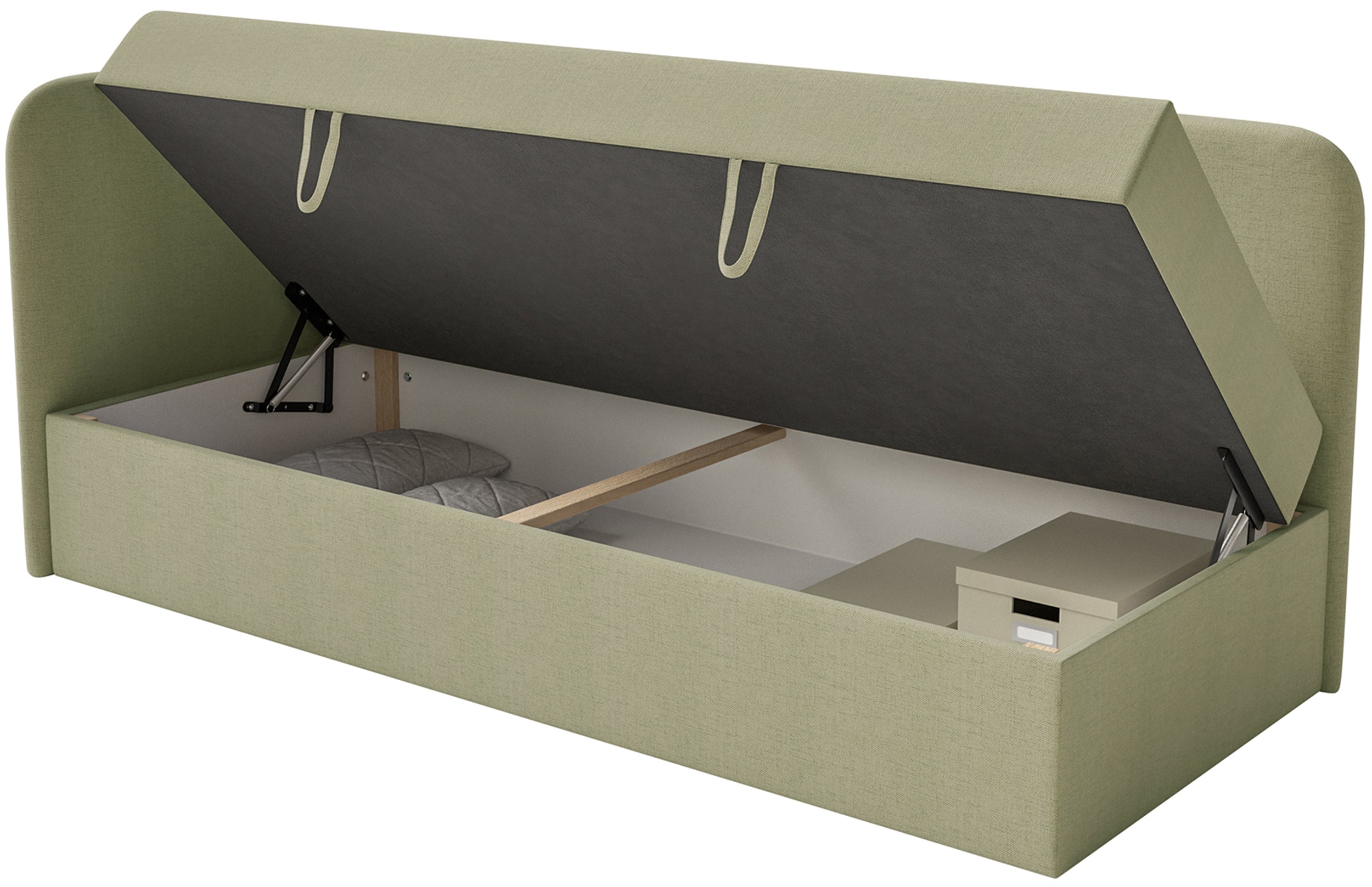 selsey-calmmo-jugendbett-90x200-cm-linksseitig-mit-stauraum-olivgr-ner-chenille image 7