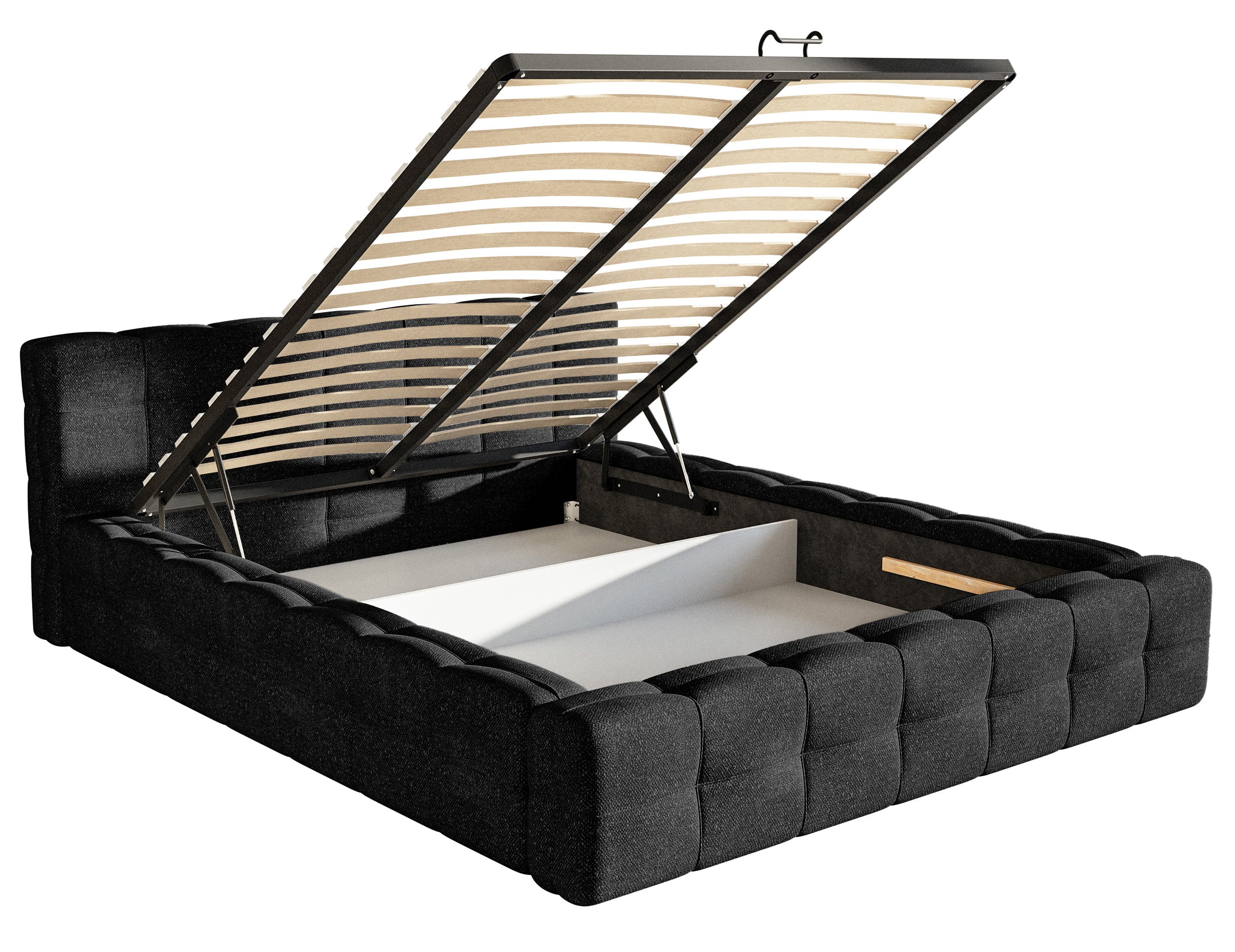 selsey-puffly-gepolstertes-bett-140x200-cm-mit-stauraum-schwarzer-metallrahmen-c image 5