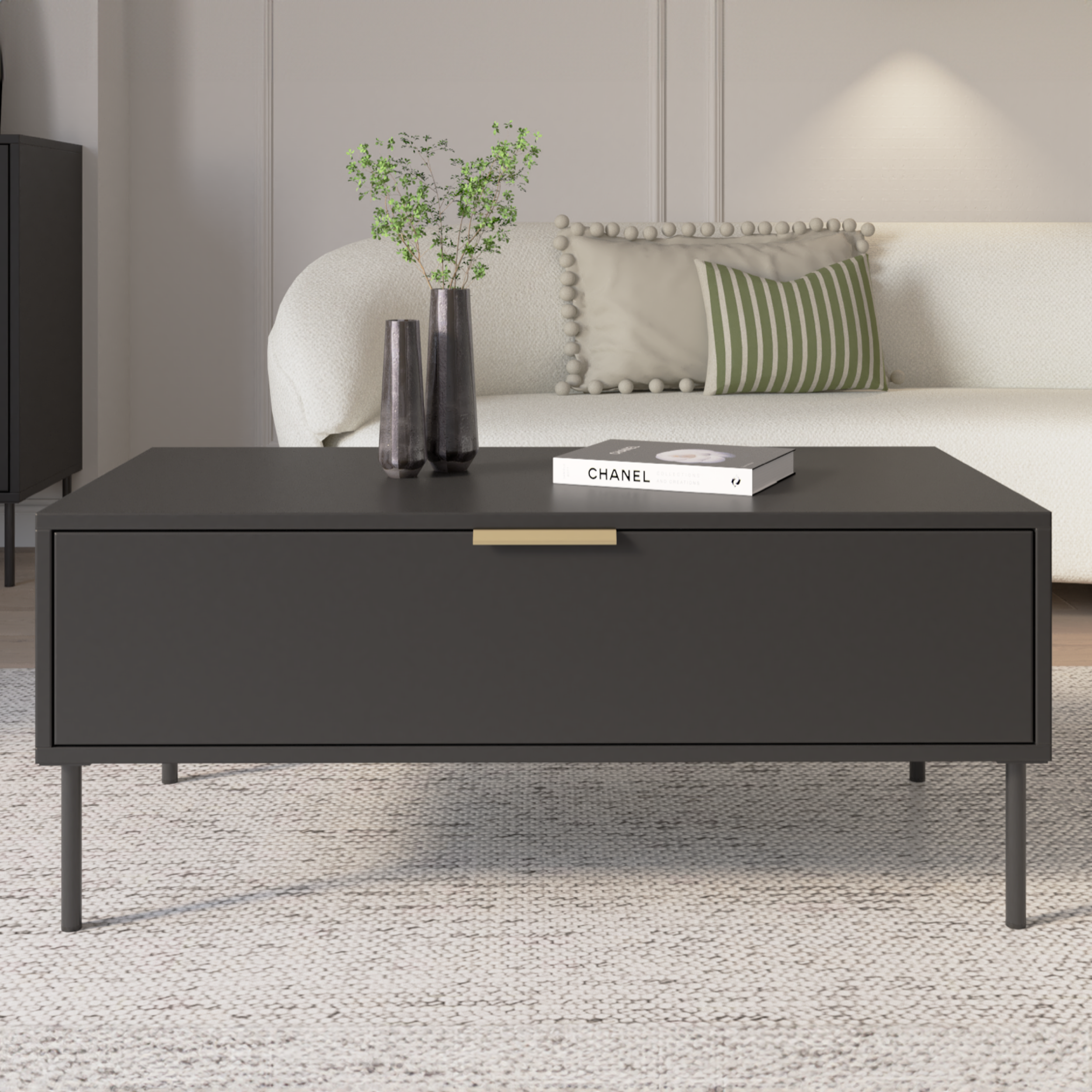 selsey-vena-couchtisch-100x50-cm-mit-schublade-schwarz image 2