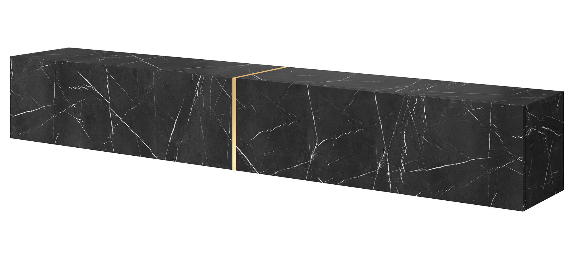 selsey-bisira-tv-schrank-200-cm-lowboard-schwarzer-marmor-mit-goldenem-einsatz image 5