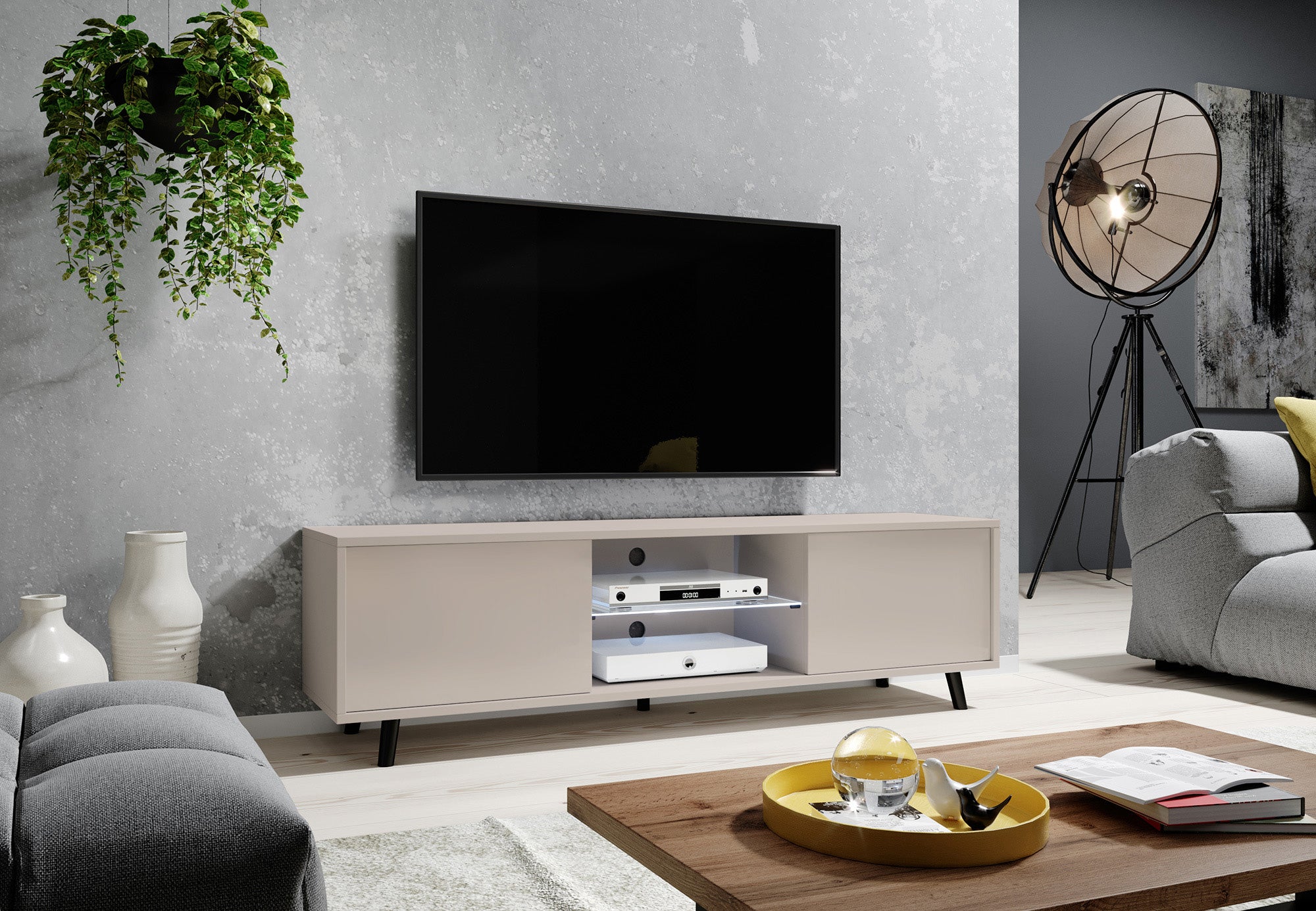 selsey-lefyr-tv-schrank-140-cm-grau-beige-mit-led image 3