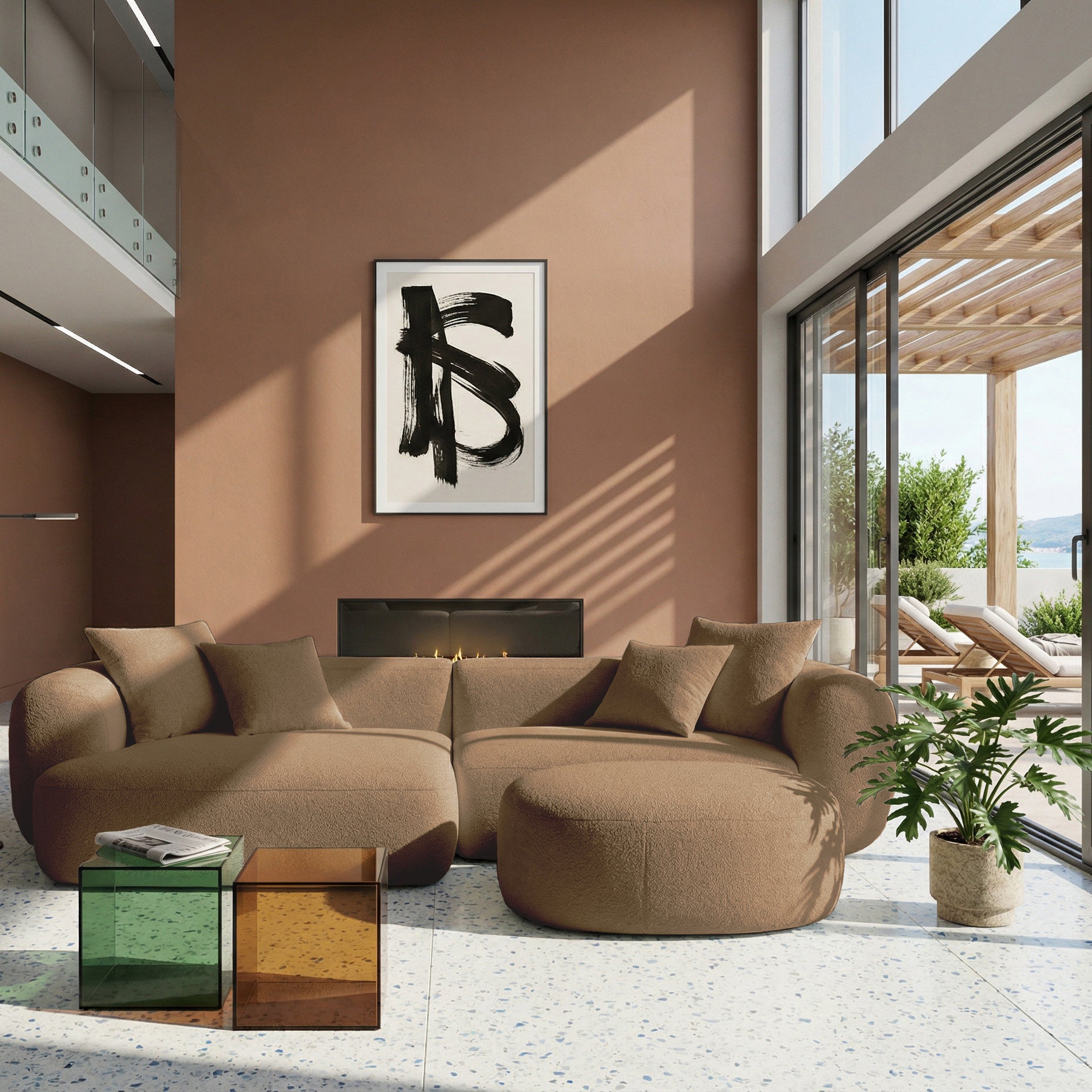 selsey-baomi-modulares-ecksofa-l-f-rmig-links-mit-hocker-senfgelb-chenille image 2
