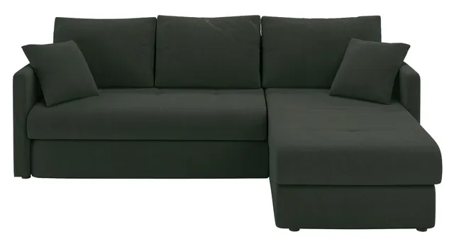 selsey-lorro-eckcouch-l-form-universell-mit-schlaffunktion-dunkelgr-ner-chenille image 1
