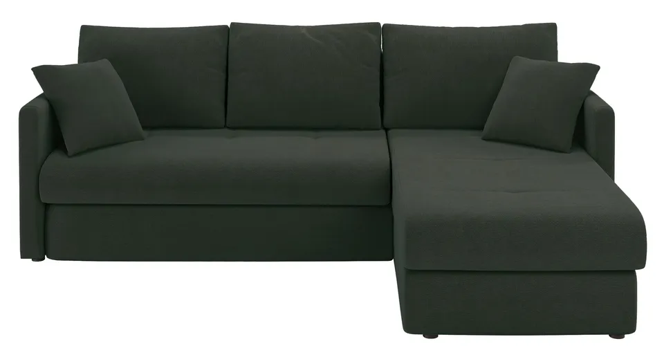 selsey-lorro-eckcouch-l-form-universell-mit-schlaffunktion-dunkelgr-ner-chenille image 1