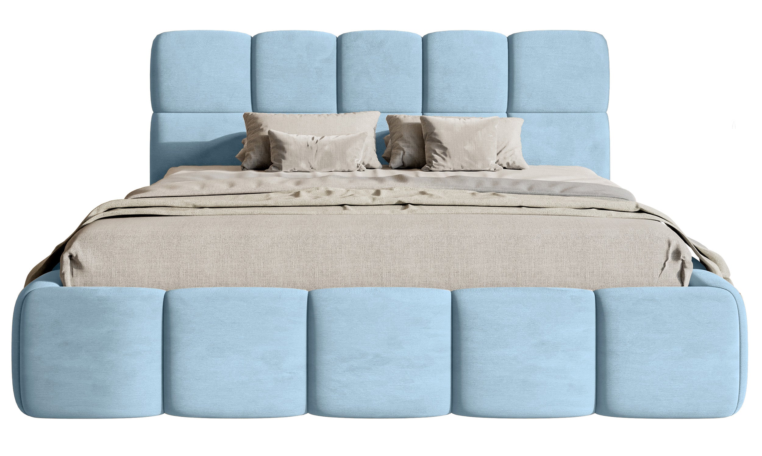 selsey-cloudy-polsterbett-120x200-cm-mit-stauraum-metallrahmen-hellblauer-velour image 5