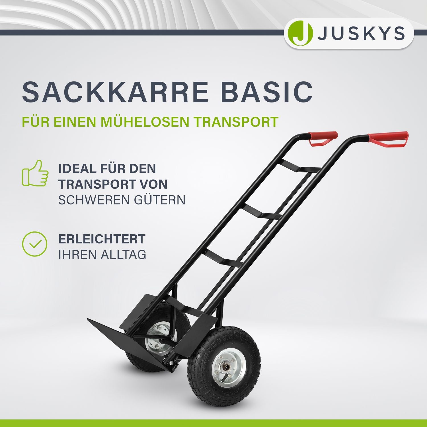 juskys-sackkarre-basic-transportkarre-klappbar-schwarz-mit-roten-griffen-100-kg image 2