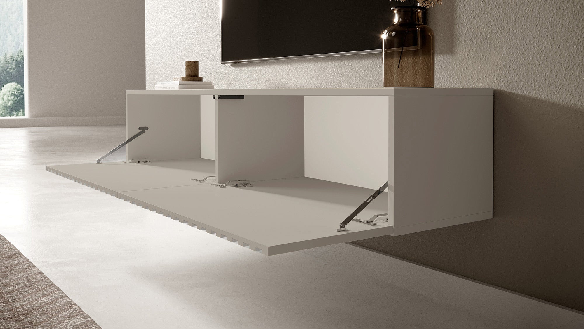 selsey-telire-tv-schrank-138-6-cm-mit-lamellenfront-grau-beige image 8