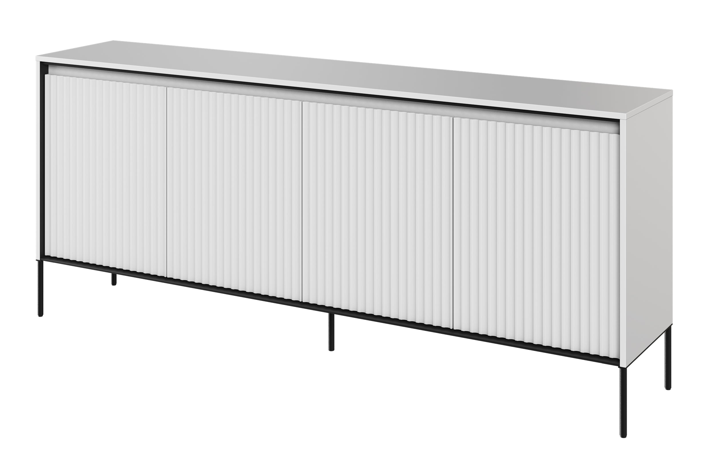 selsey-trend-niedrige-kommode-193-cm-4-t-rig-mit-led-wei image 1