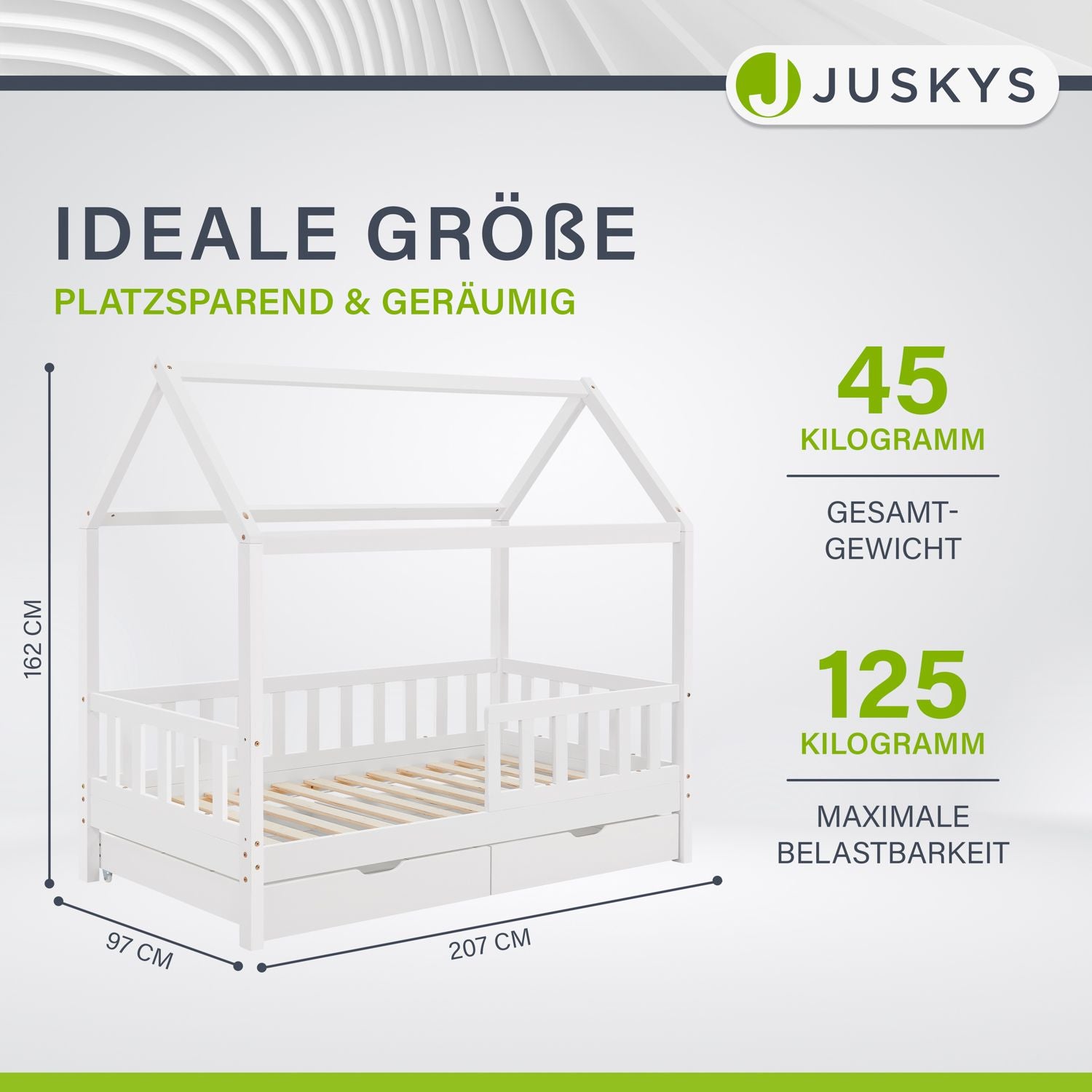juskys-kinderbett-marli-90x200-cm-mit-bettkasten-wei image 3