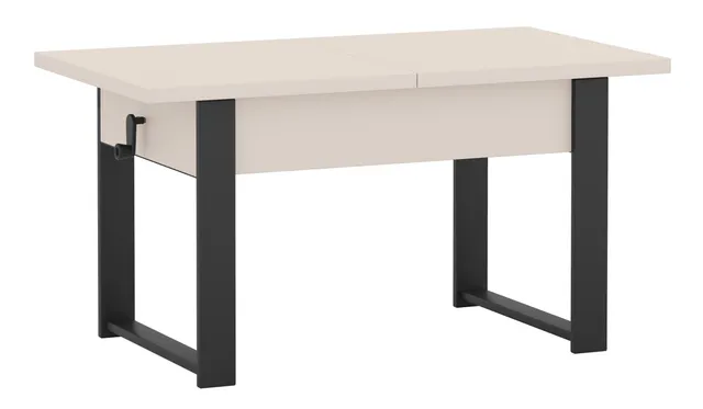 selsey-hugo-ausziehbarer-couchtisch-120-157-x67-cm-kaschmir-schwarze-beine-3-in- image 1